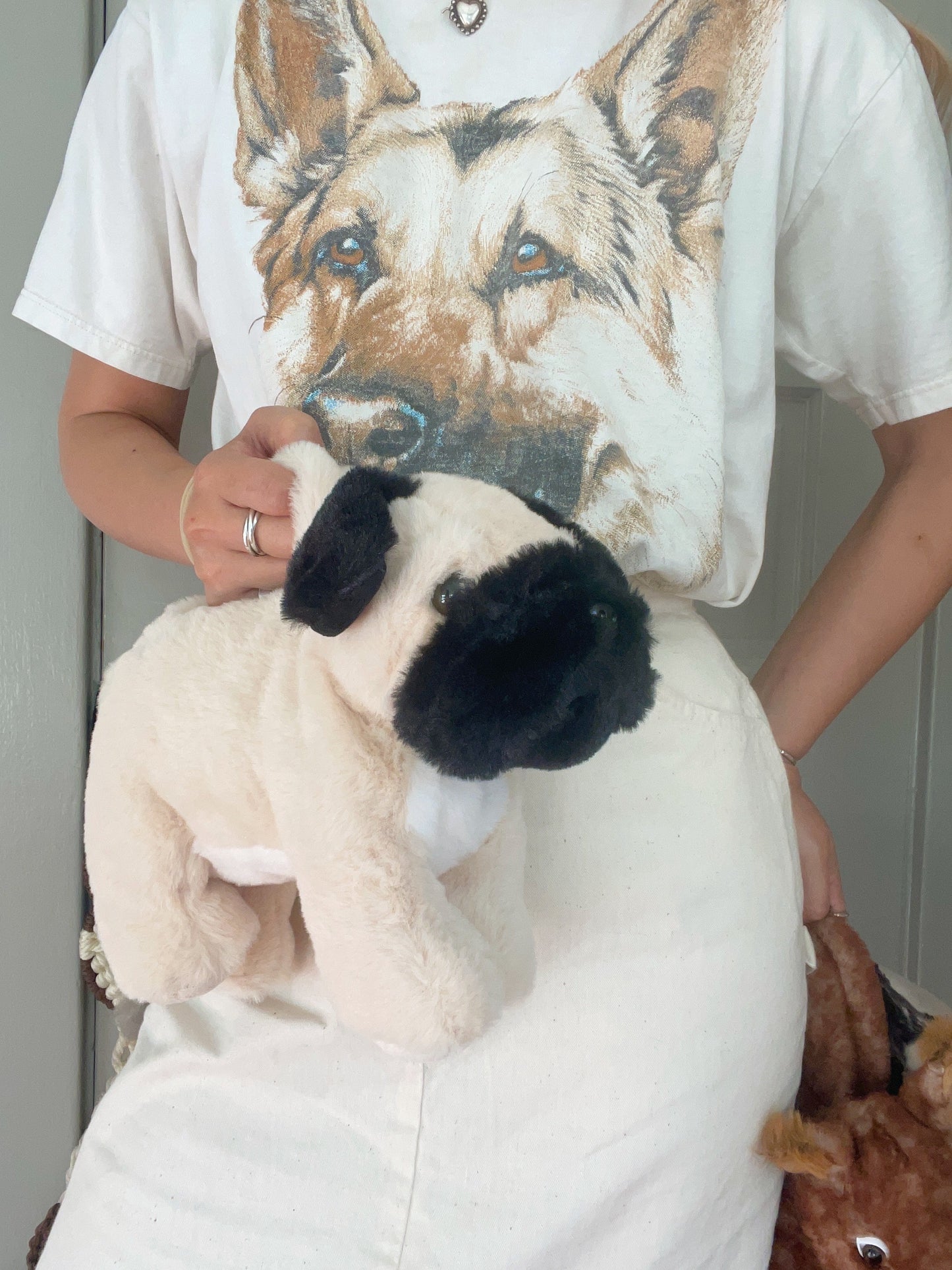 Dog Pug Plush Hand Bag