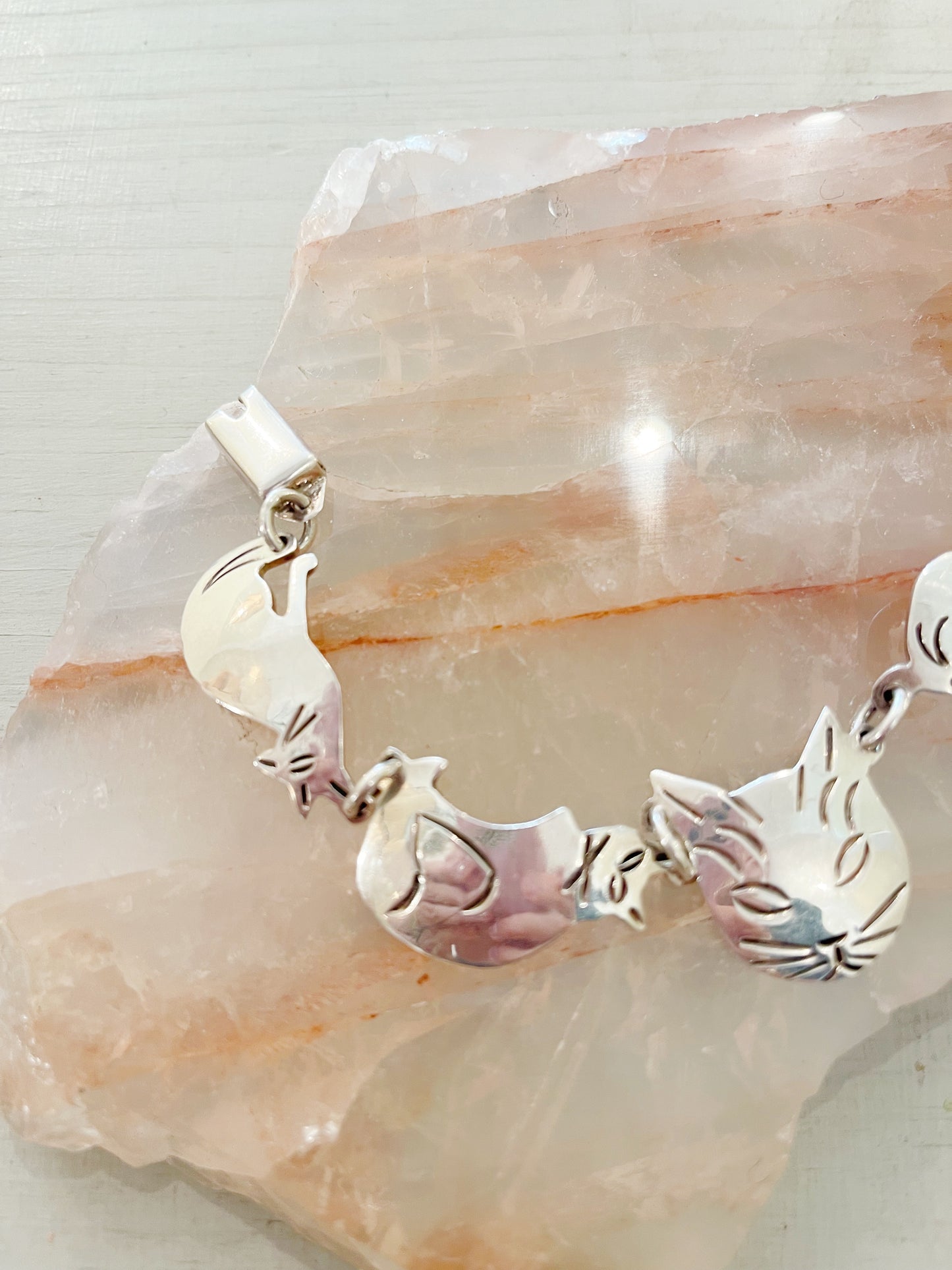 1990‘s Cats Sterling Silver Bracelet