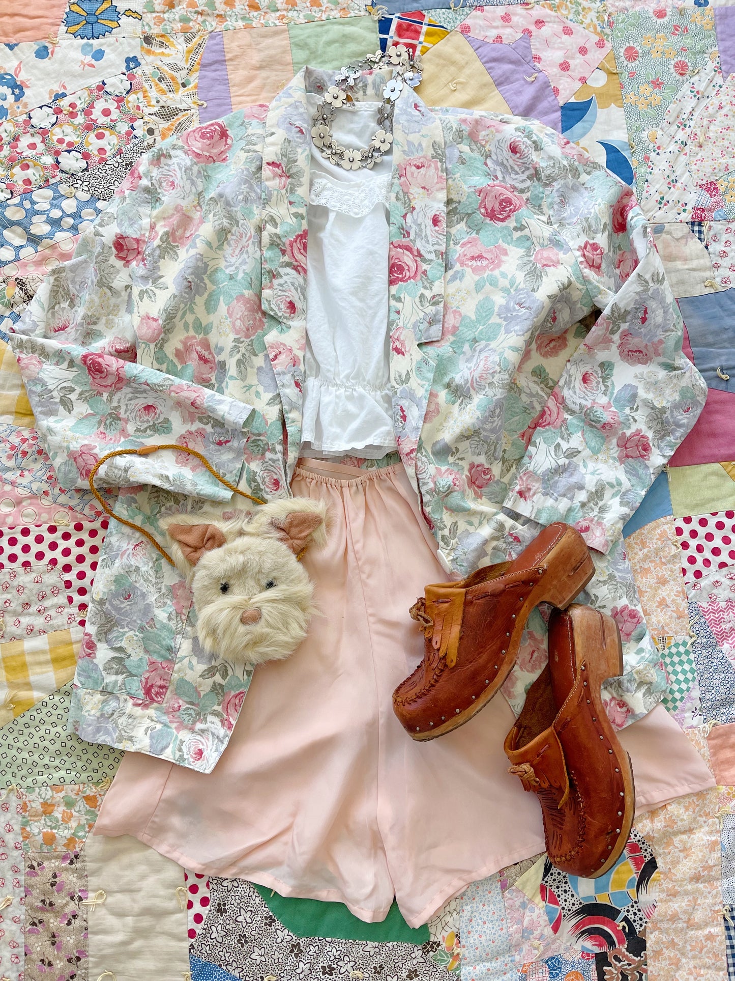 1980s Floral Printed Cotton Jacket