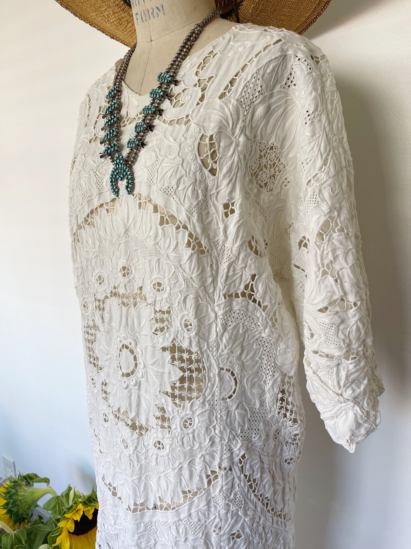 Vintage Cotton Tablecloth Dress