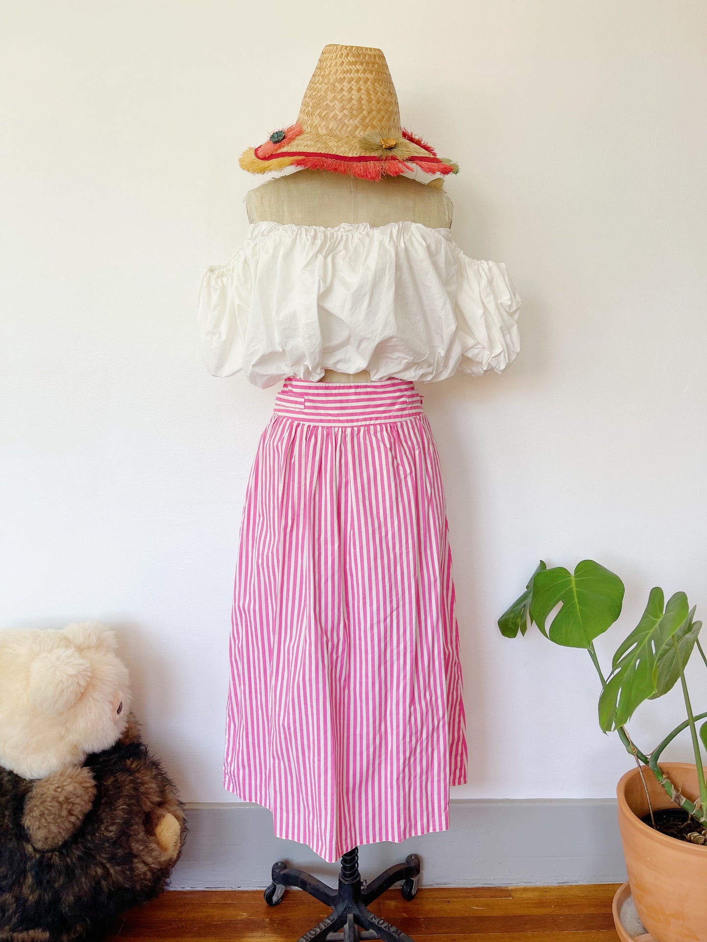 1980s Made in Germany Pink Striped Shirt