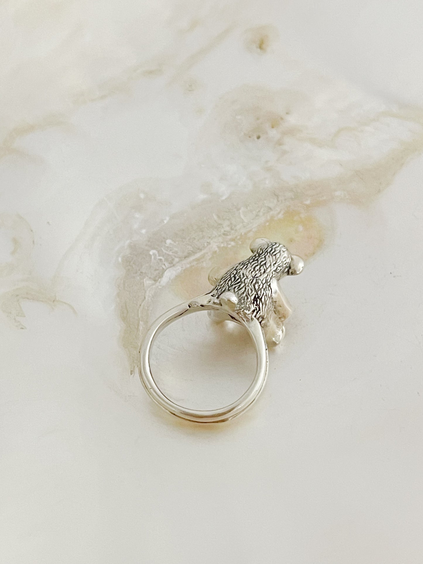 1980’s Sitting Bear Silver Ring.