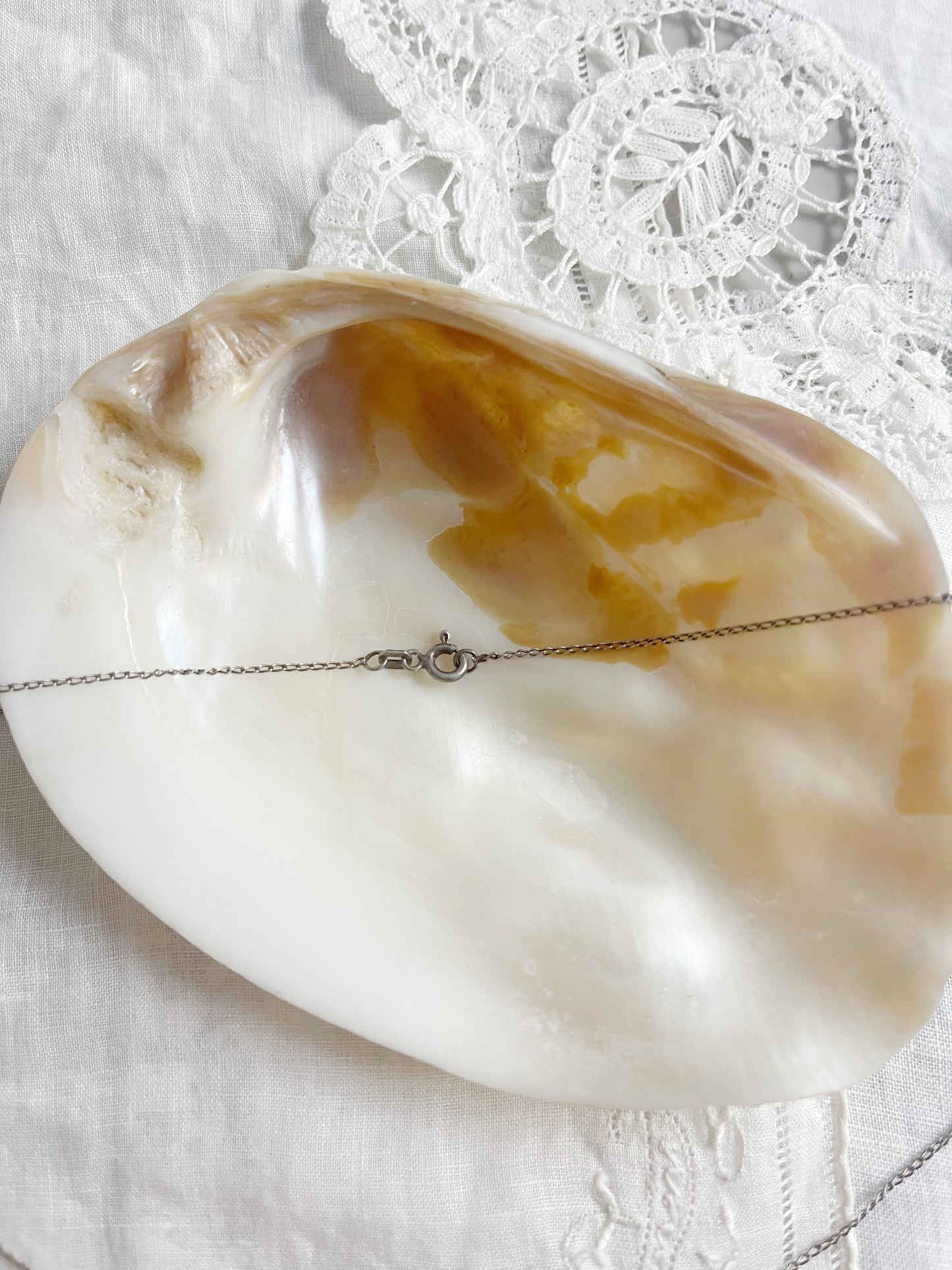 Vintage Engravable Silver Necklace