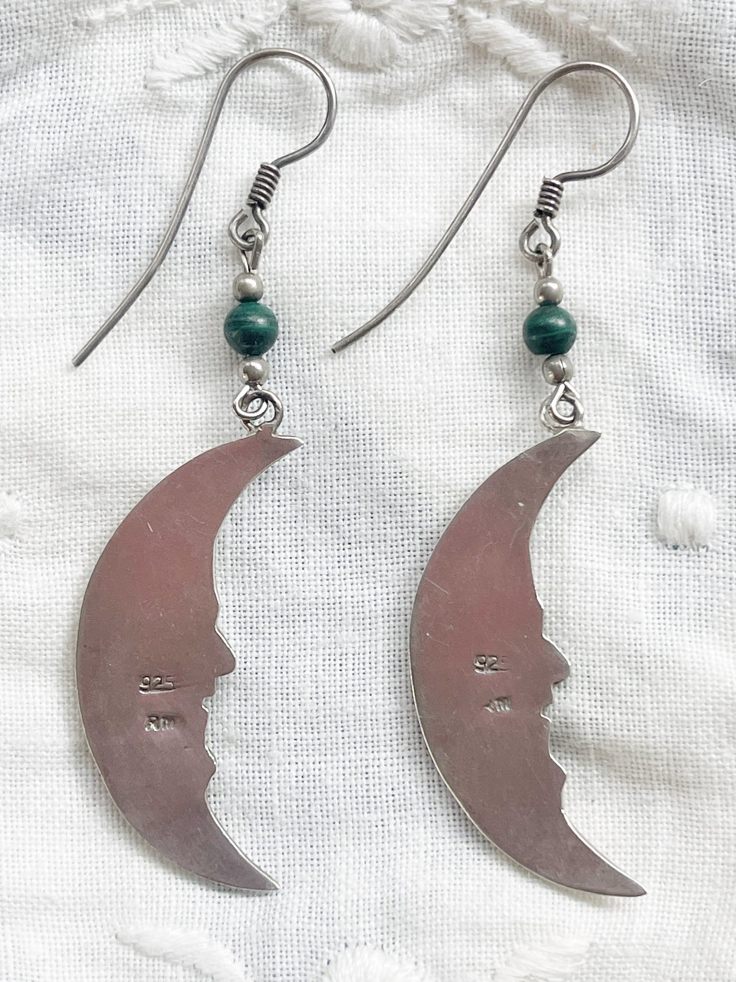 Vintage Crescent Moon Silver 925 Pierce