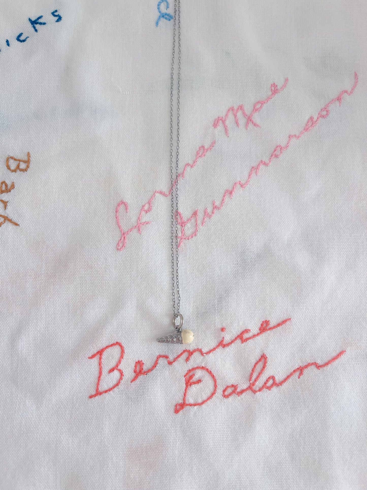 Tiny Ice Cream Silver Necklace