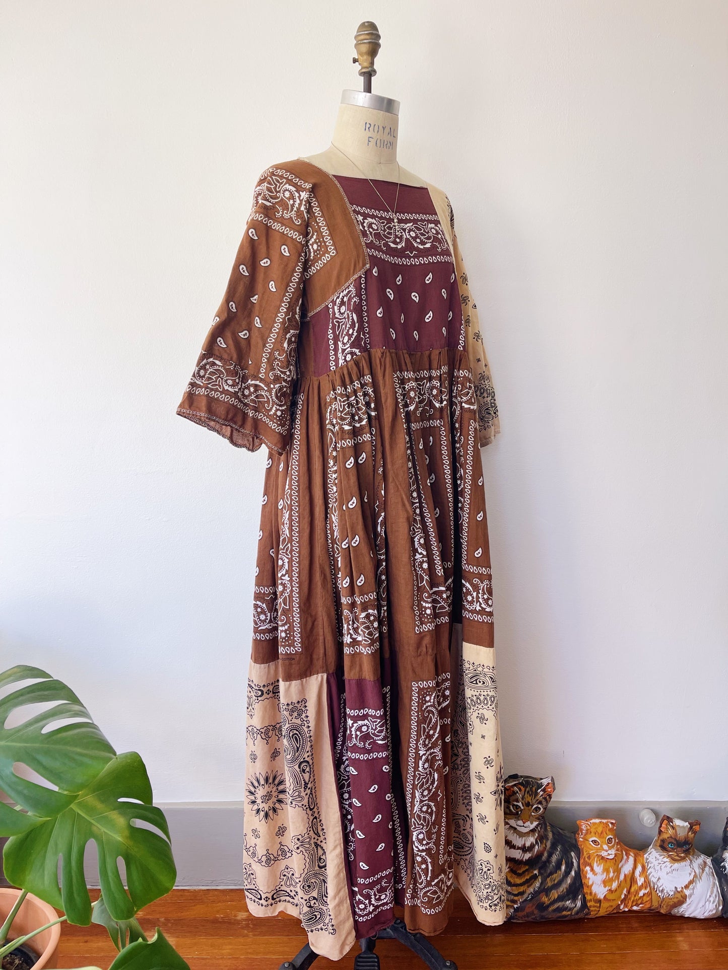 Vintage Bandana Long Dress