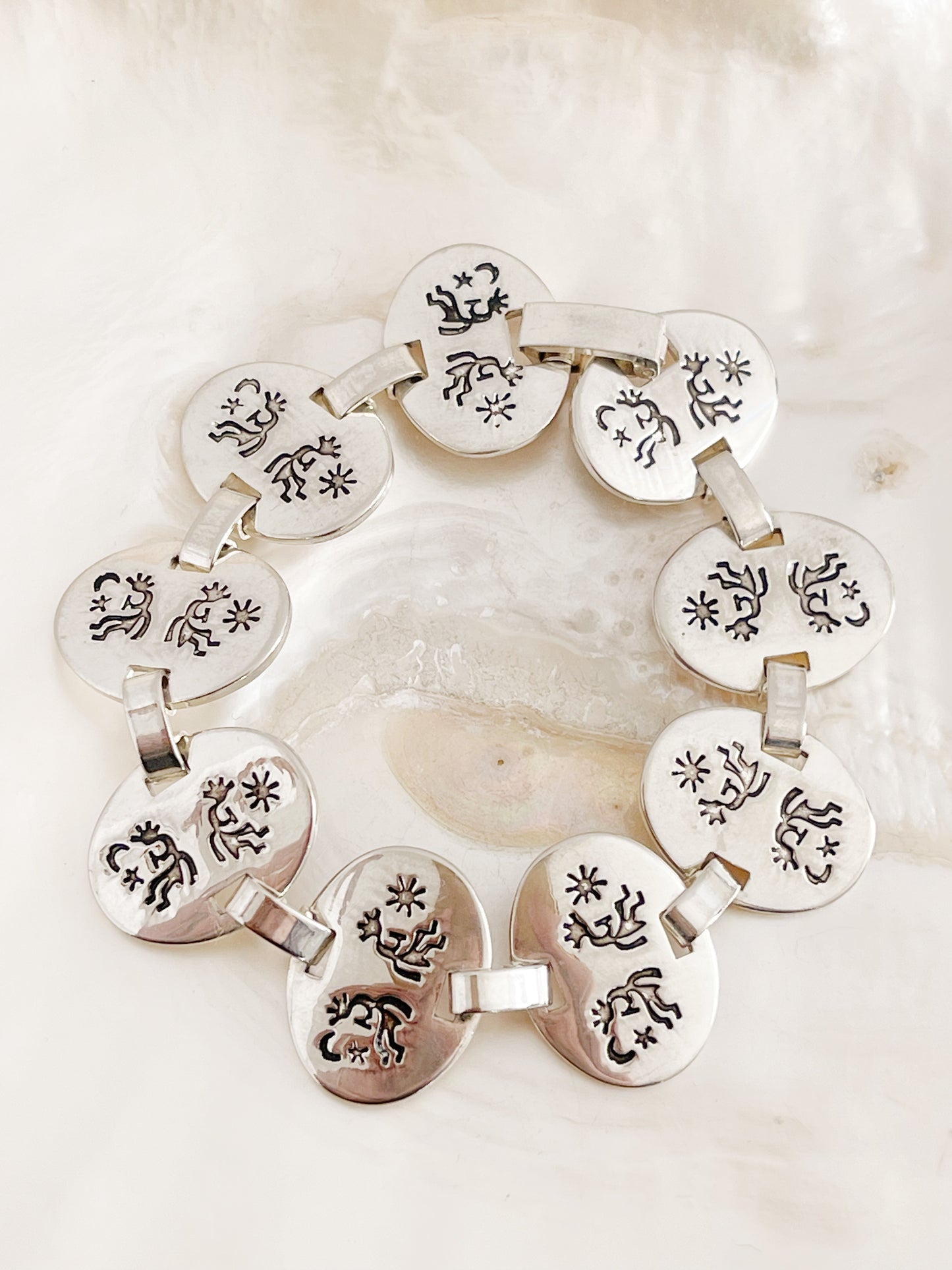 Vintage Kokopelli Silver Bracelet!