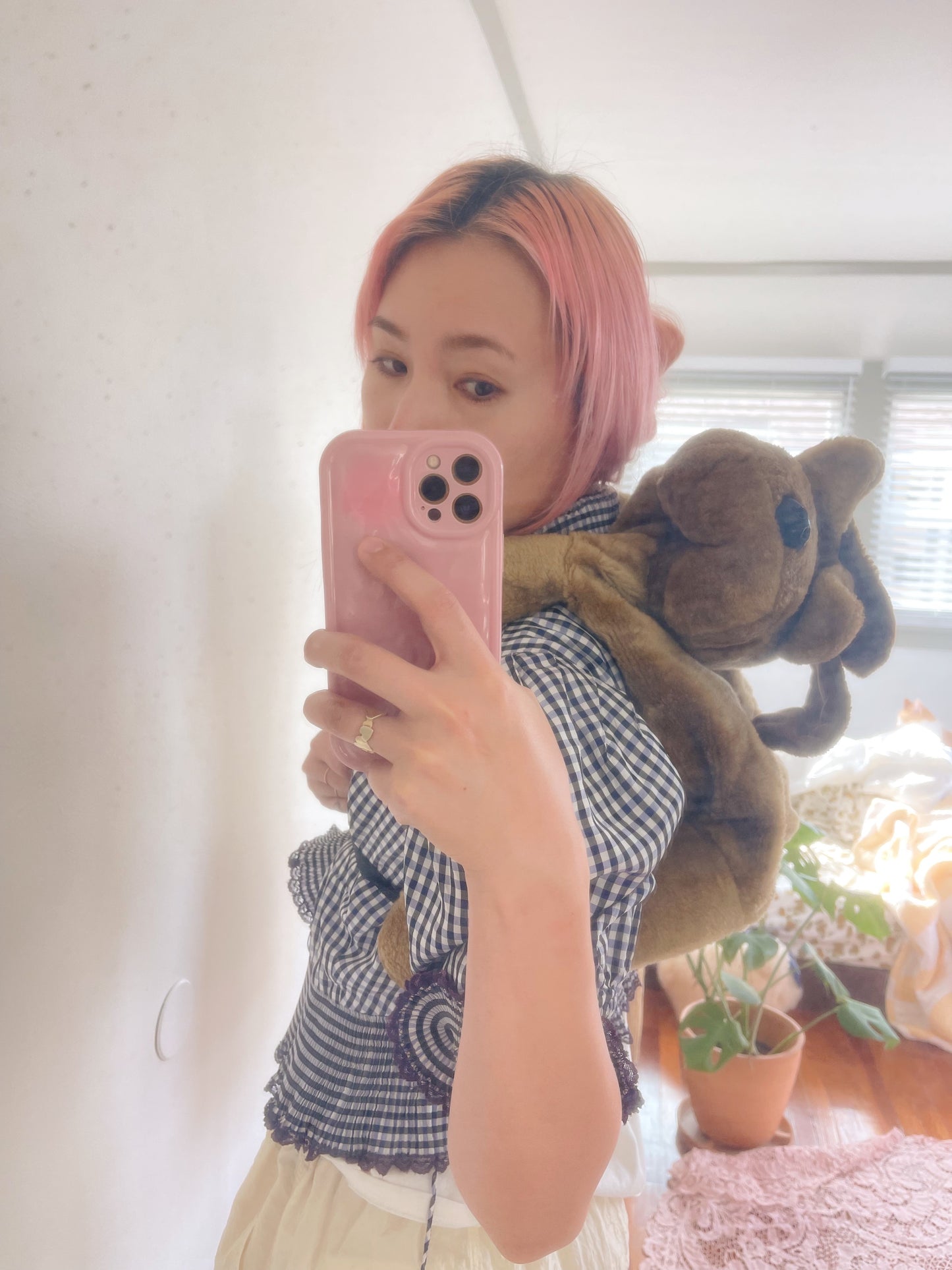 Vintage Dog Plush Backpack