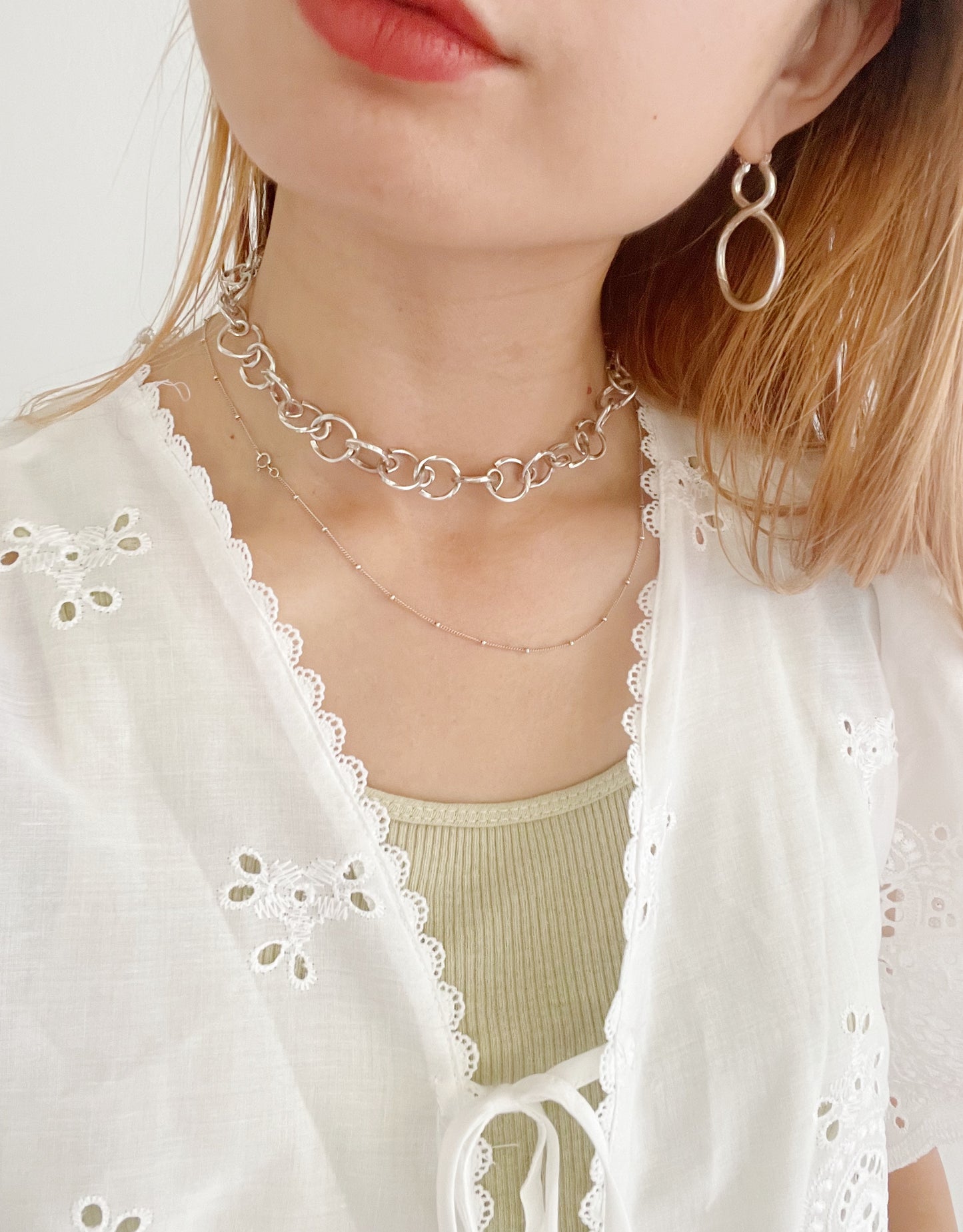 Mexican Silver 925 Chain Choker Necklace.