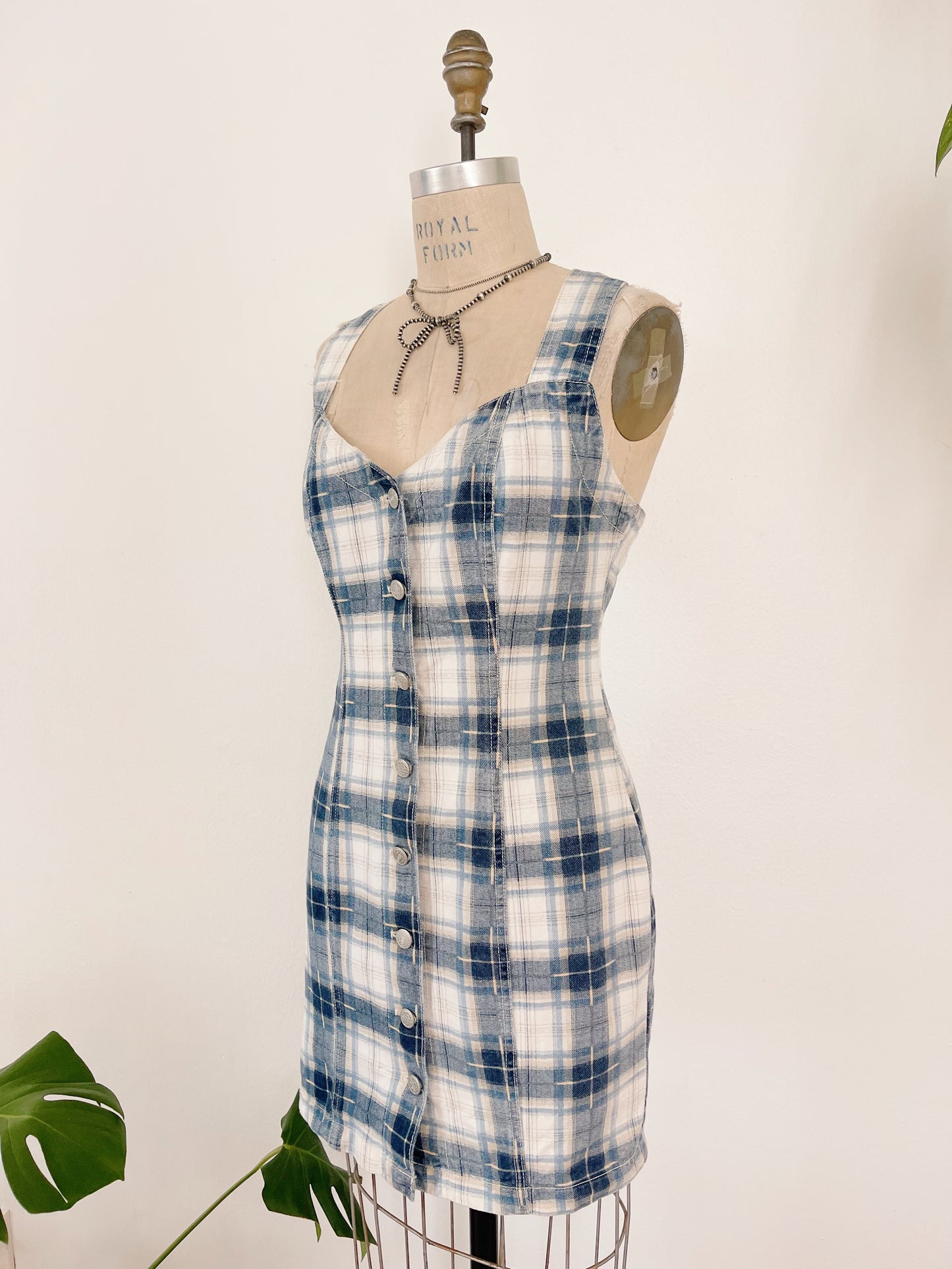 1990’s Cotton Checked Mini Dress