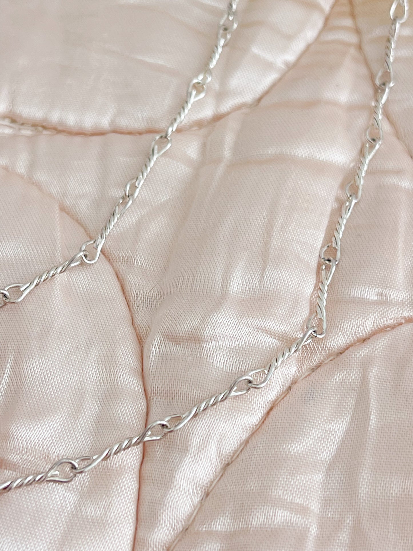 Twisted Bar Silver Necklace