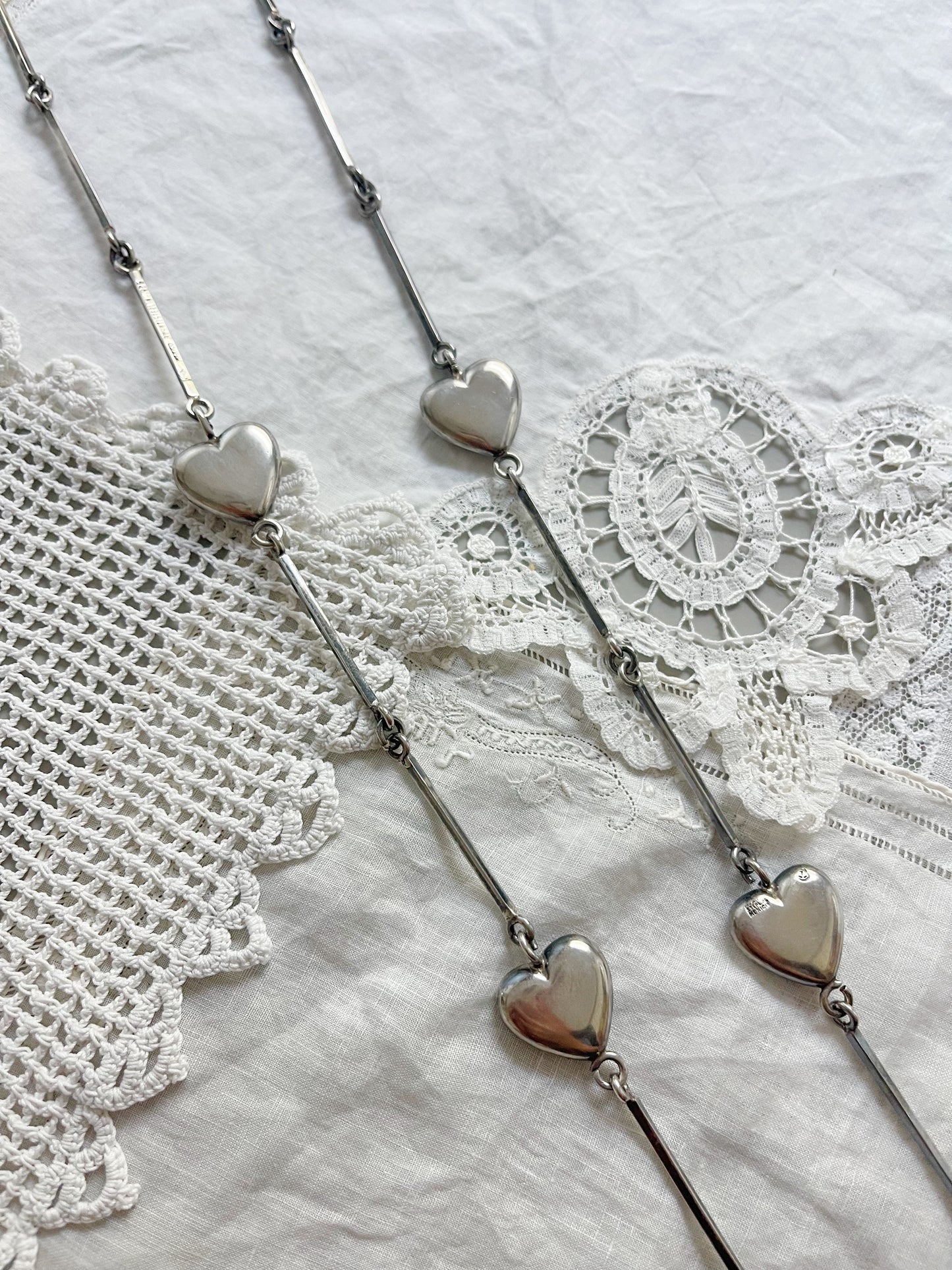 Vintage Avanti Silver Heart Necklace