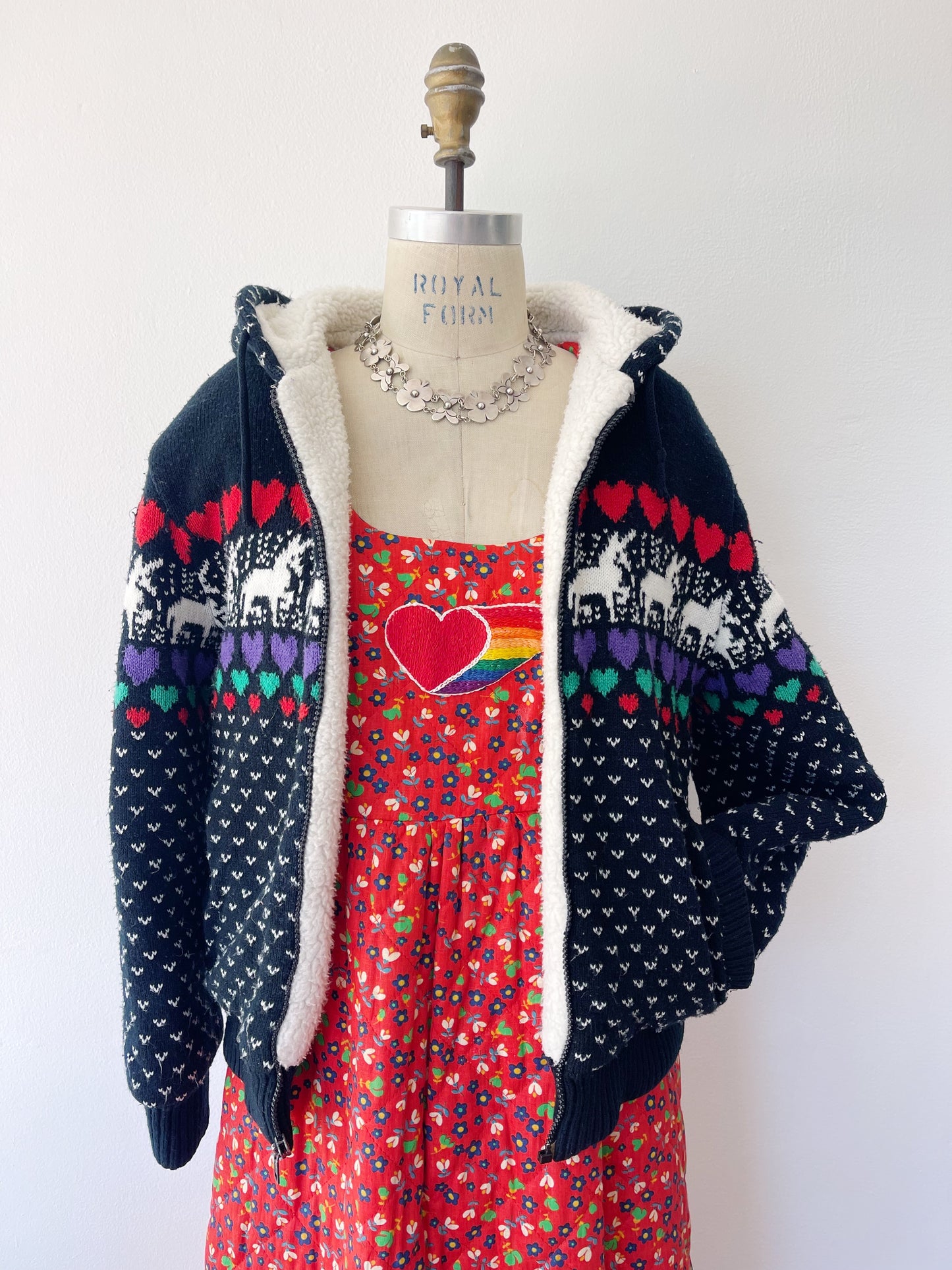 1970s Patched Quilting Long Dress