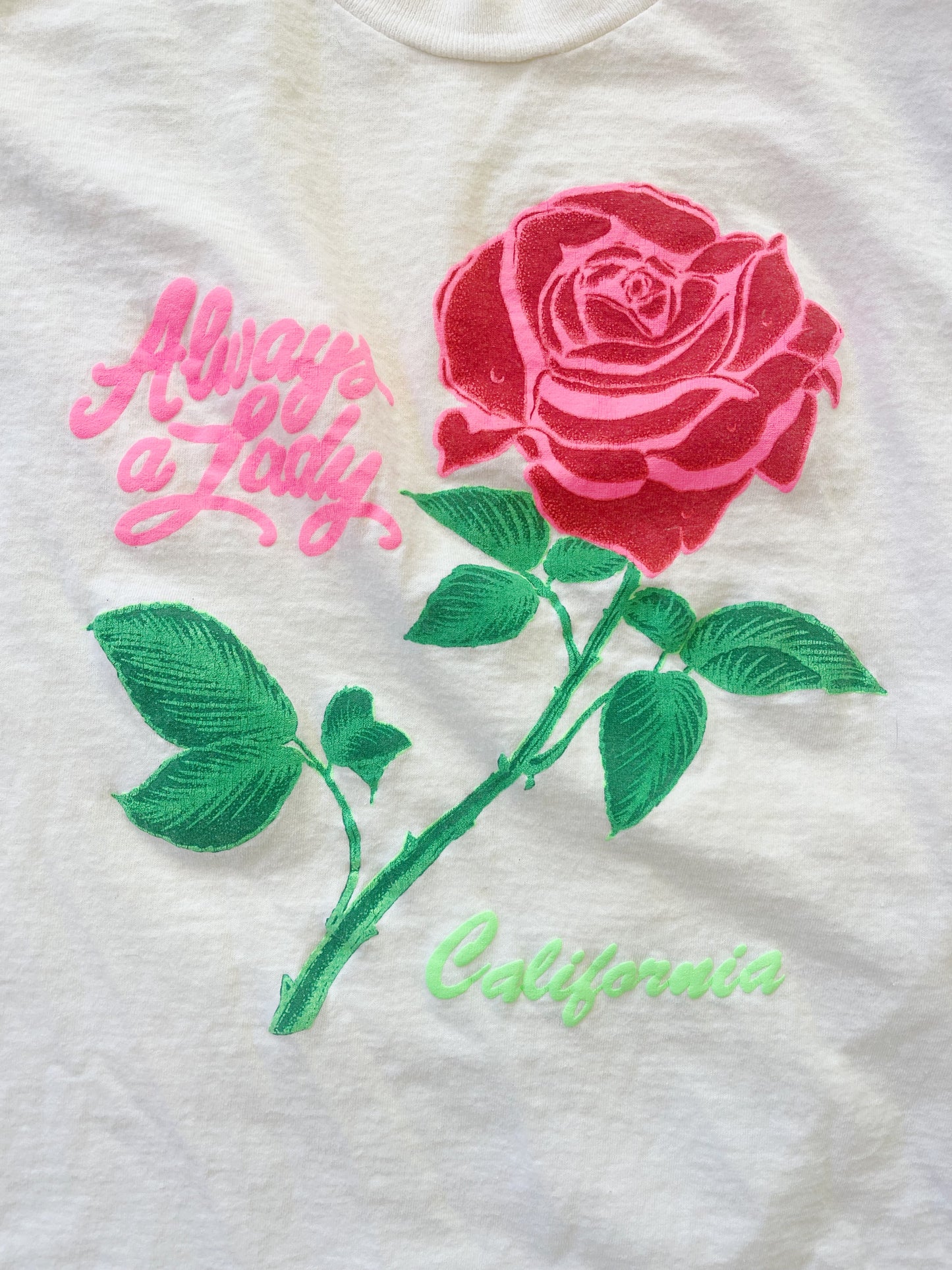 Vintage California Rose Tee White