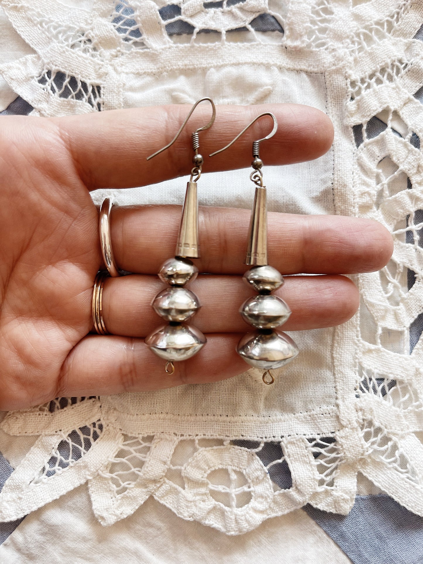 Navajo Pearl Sterling Silver Pierce