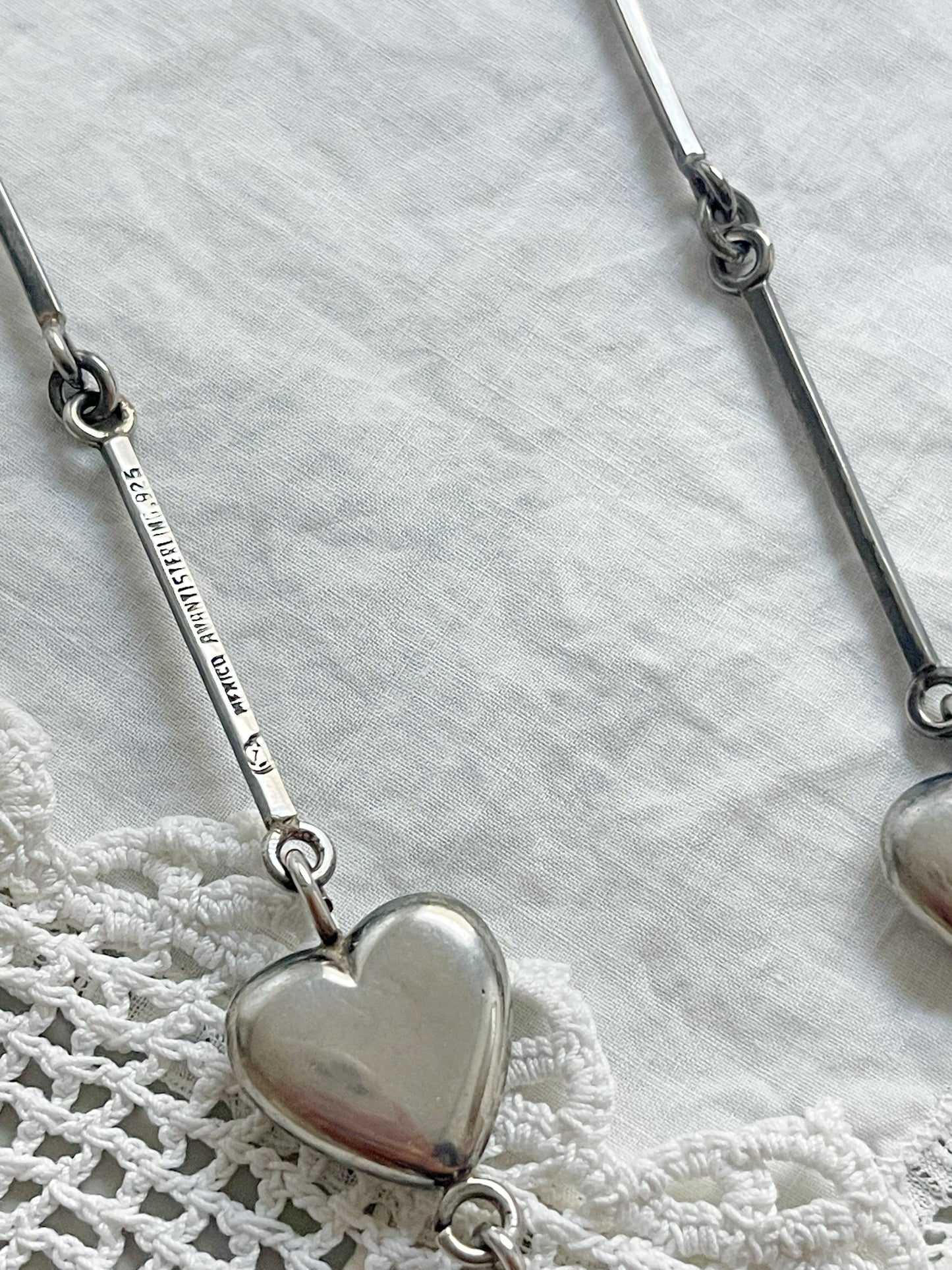 Vintage Avanti Silver Heart Necklace