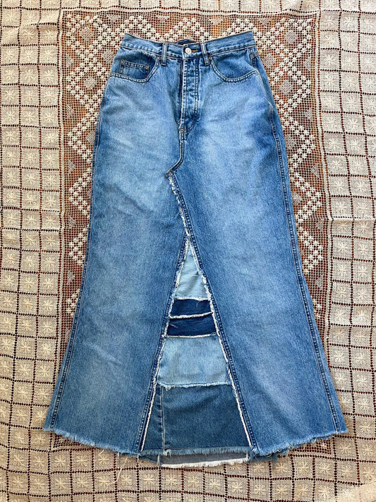Remake Denim Maxi Skirt