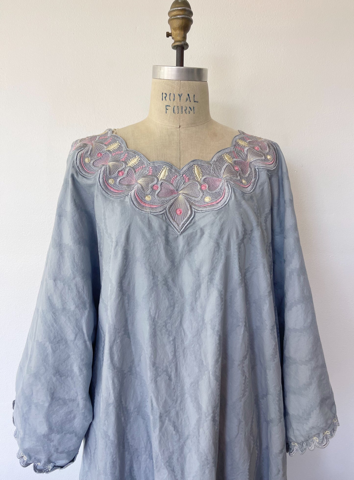 1990s Pail Colored Cotton Dress