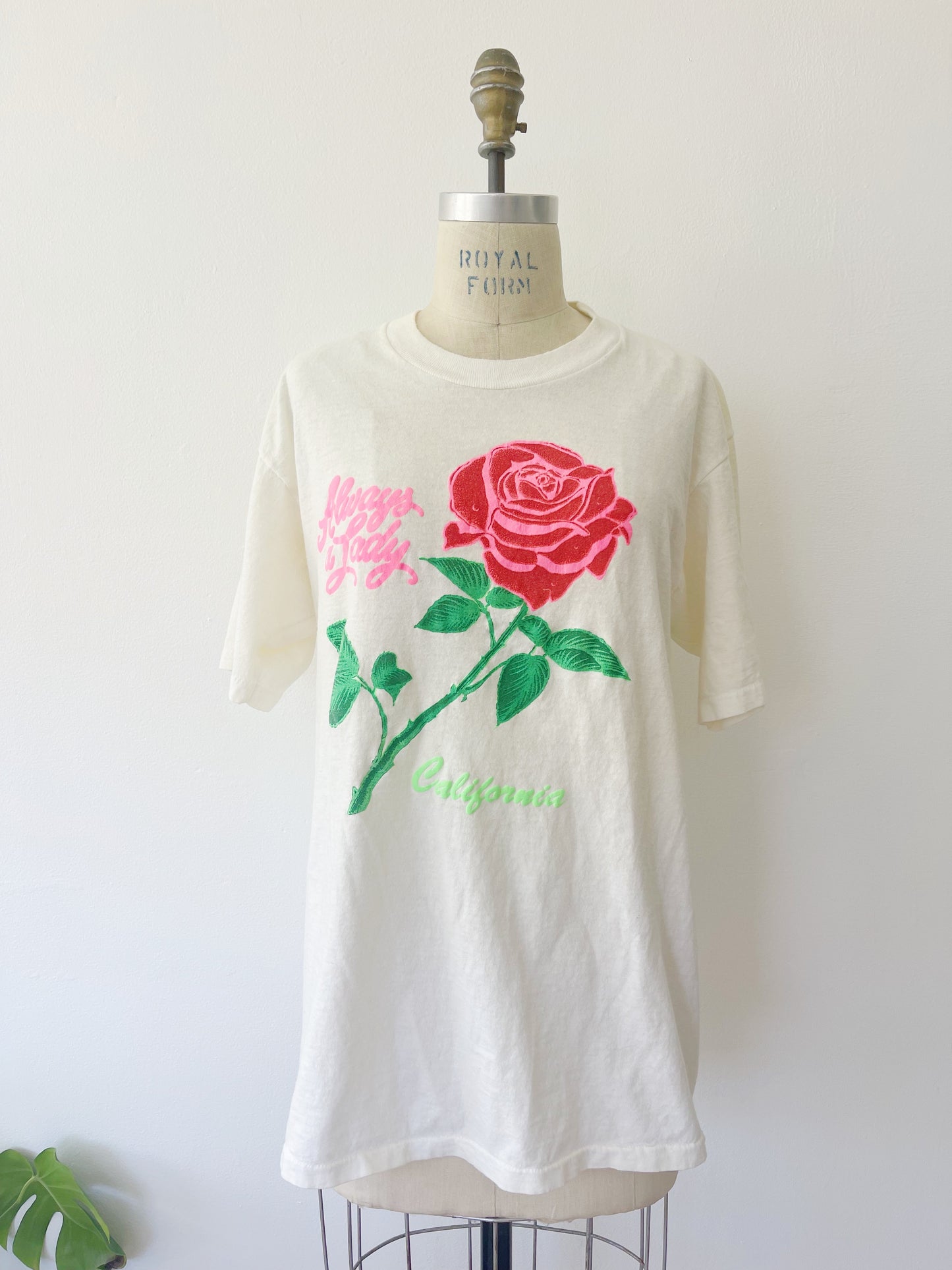 Vintage California Rose Tee White