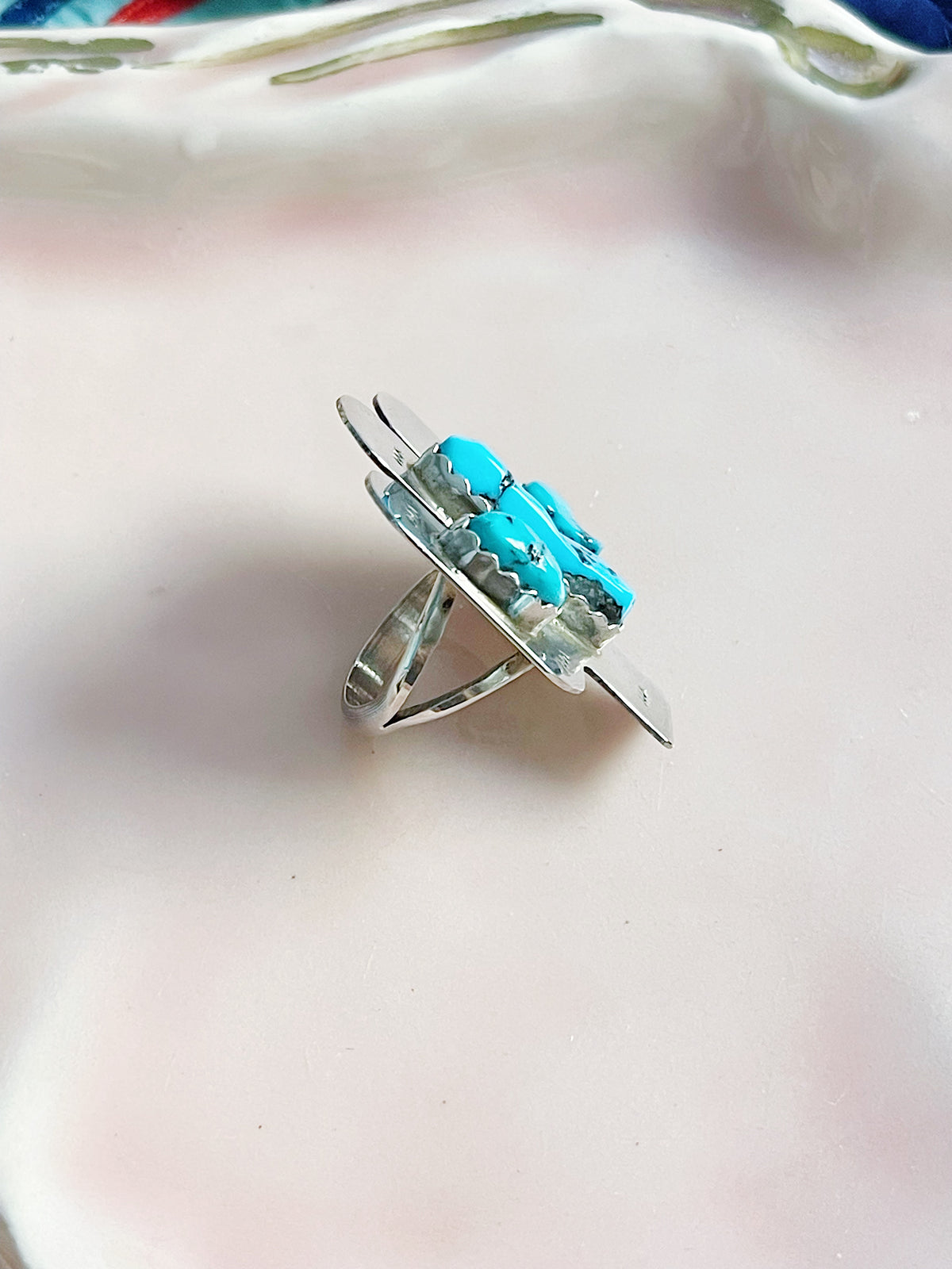 Fred Peters Cactus With Turquoise Ring