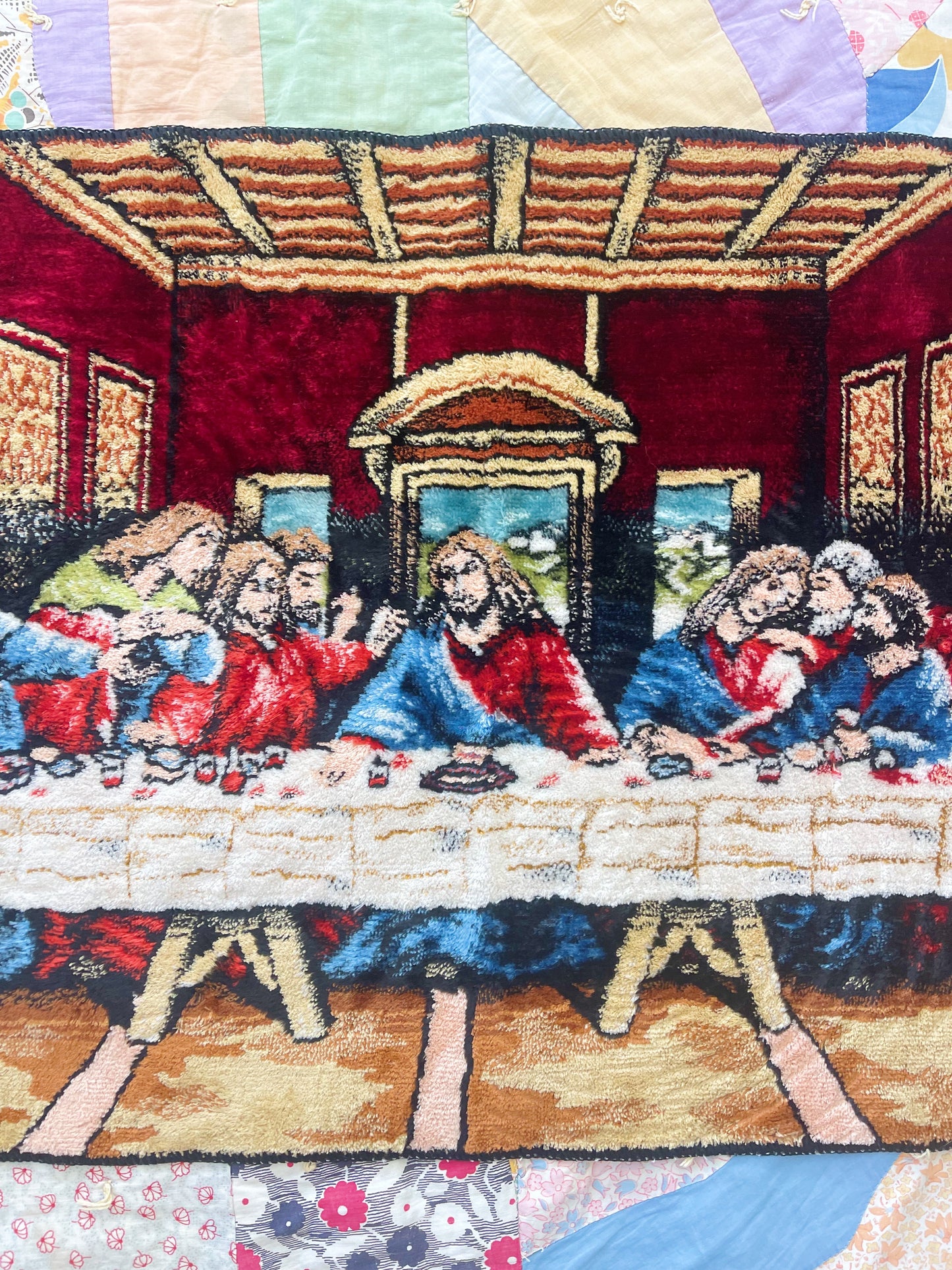 Vintage The Last Supper Tapestry and Rug