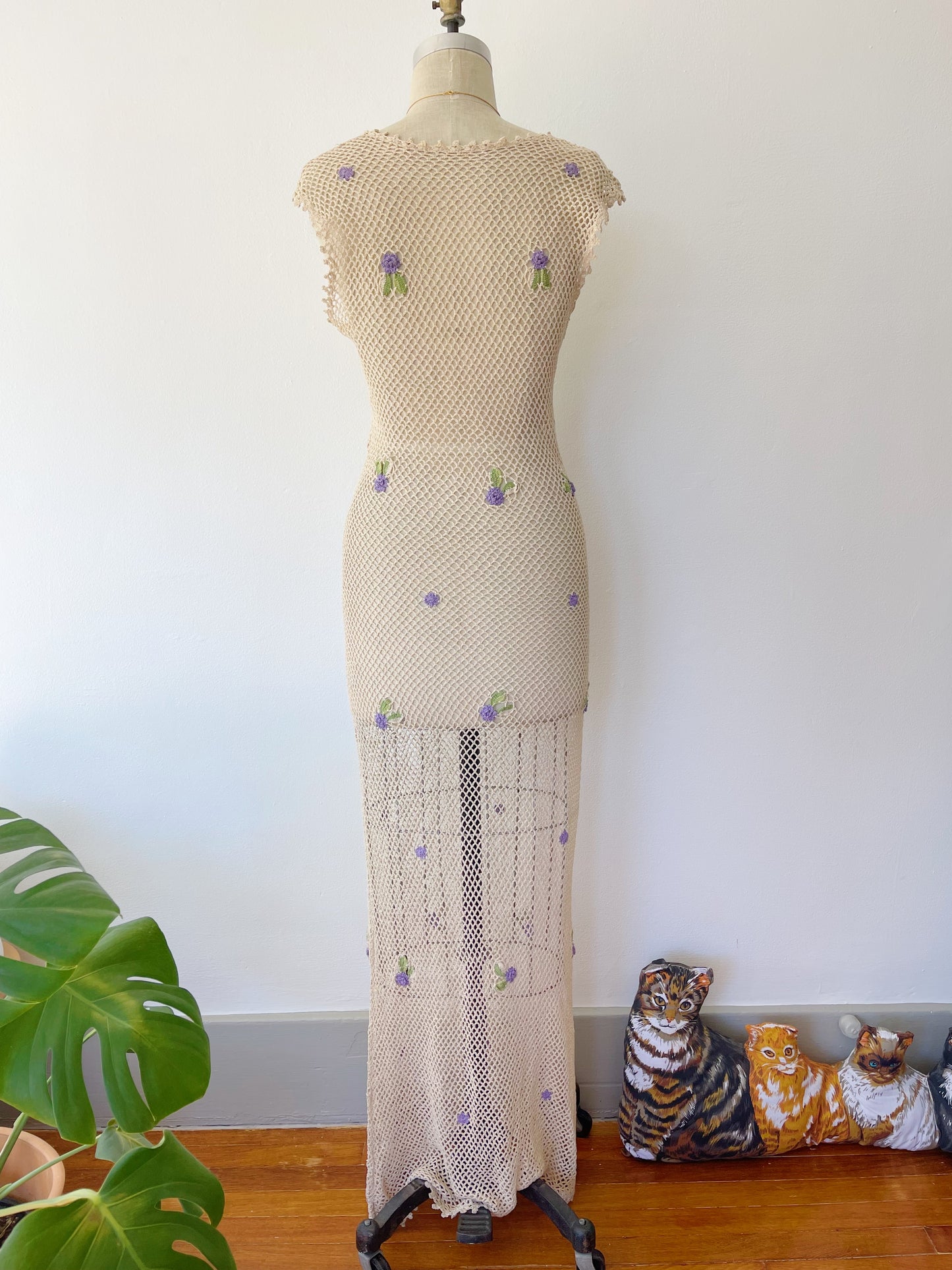 Vintage Crochet Long Dress