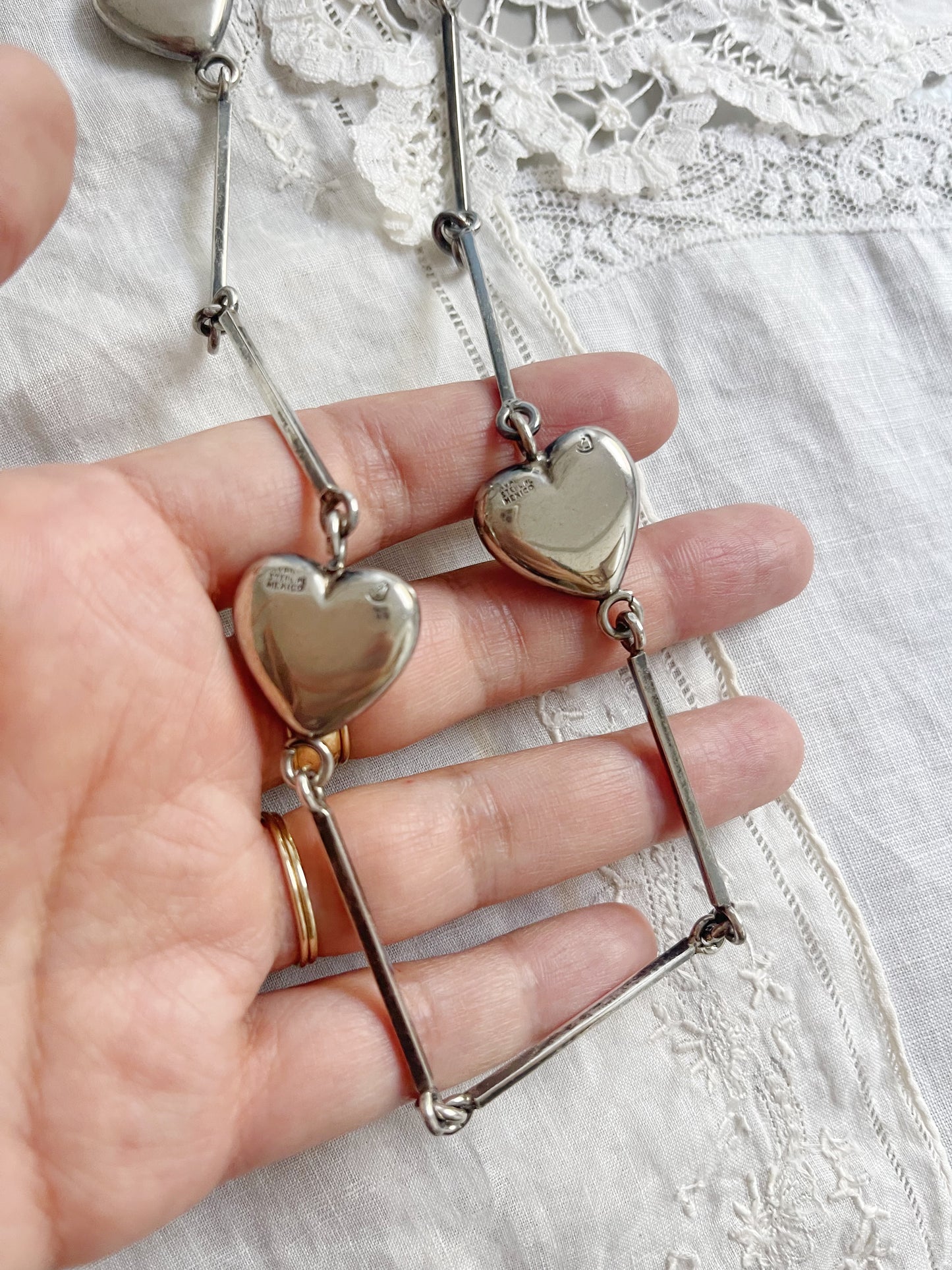 Vintage Avanti Silver Heart Necklace