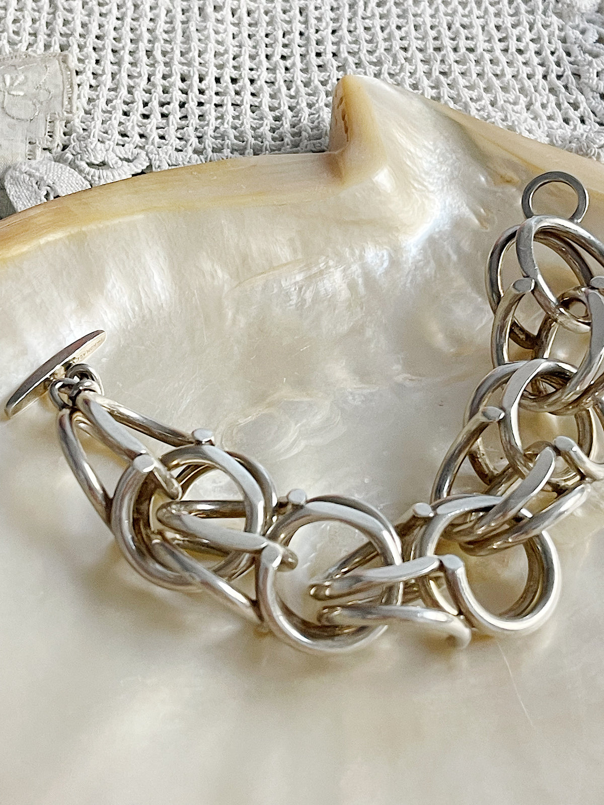Vintage Handmade Denmark Silver Bracelet