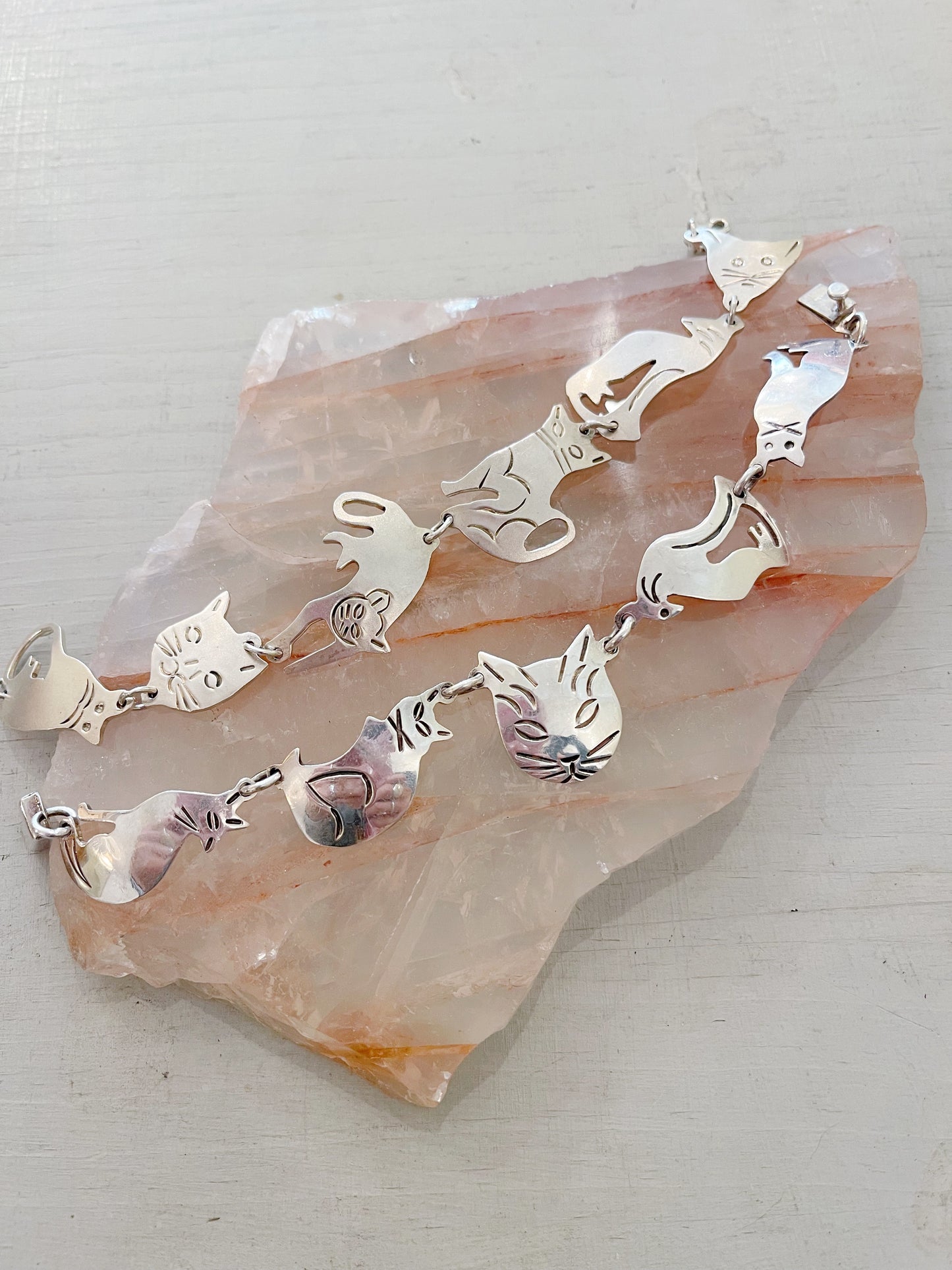 1990‘s Cats Sterling Silver Bracelet