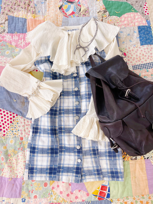 1990’s Cotton Checked Mini Dress