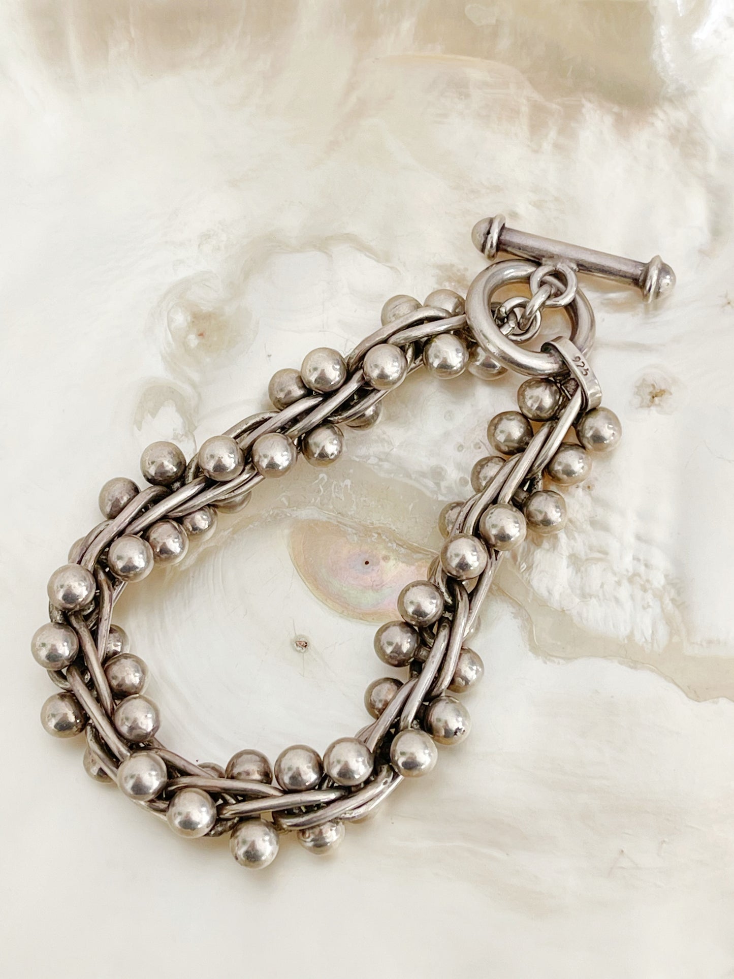 Vintage D.N.A.Motif Silver Bracelet.