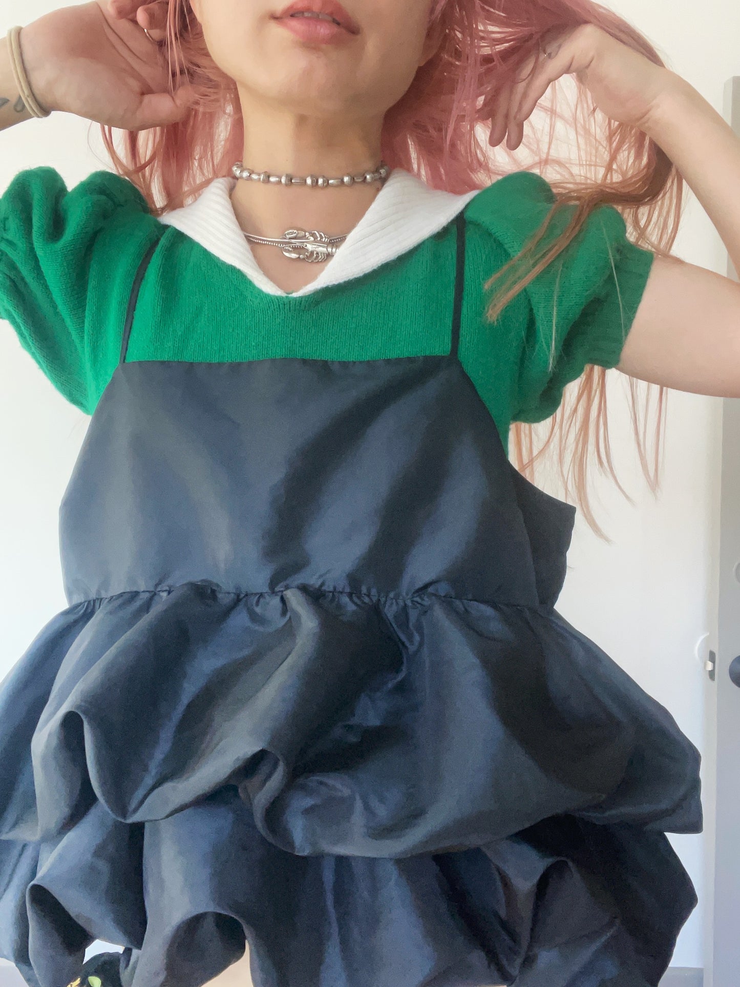 Black Frilled Camisole Tops