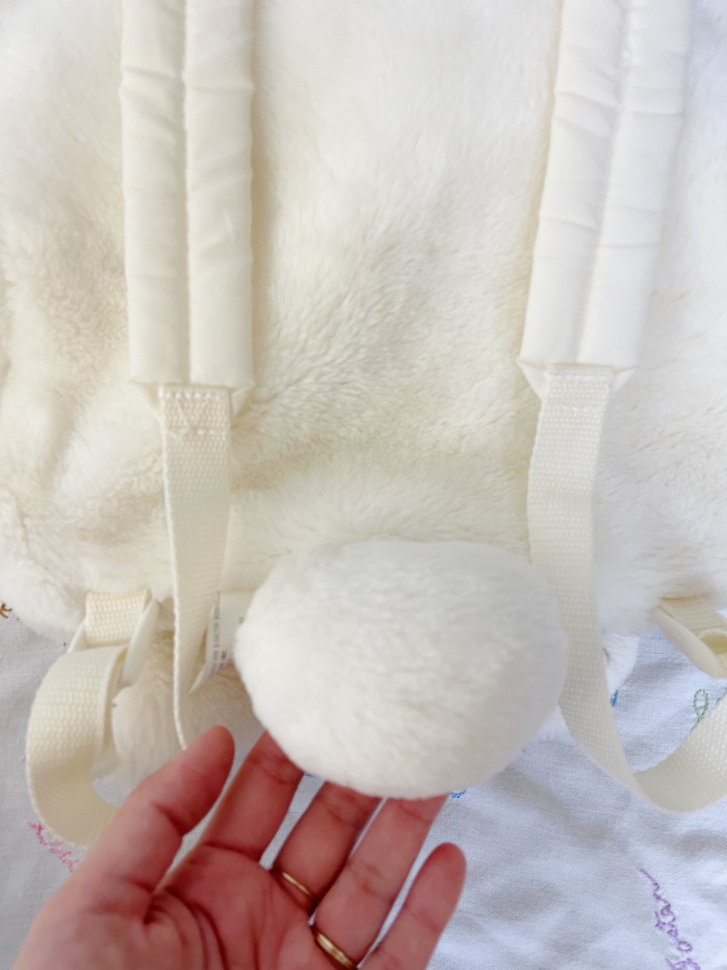 1986s DAYTON White Bear Plush Backpack