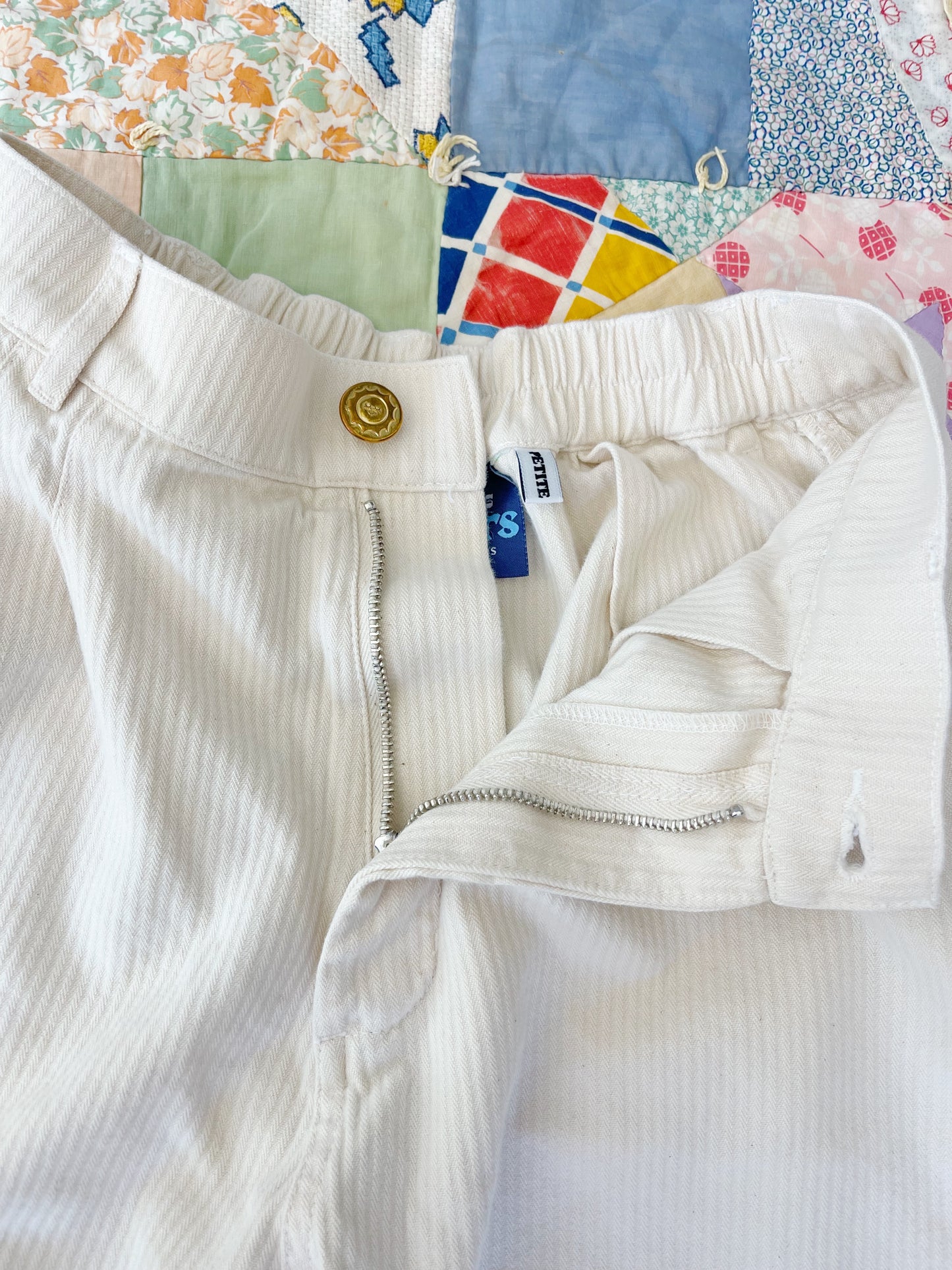 High-Waisted Cotton Pants