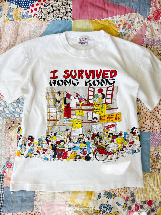 1980s HONG KONG Survived Tee