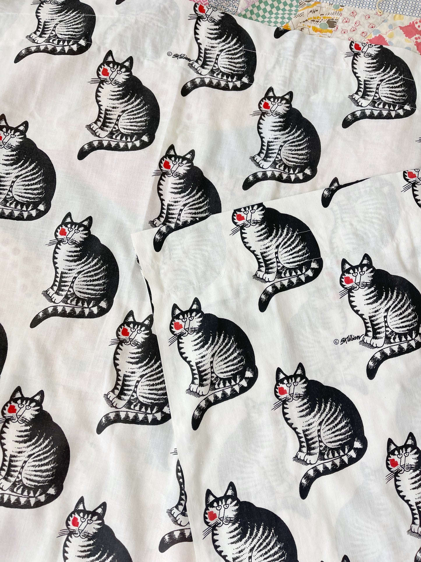 Vintage Kliban Cat Sheets Curtains