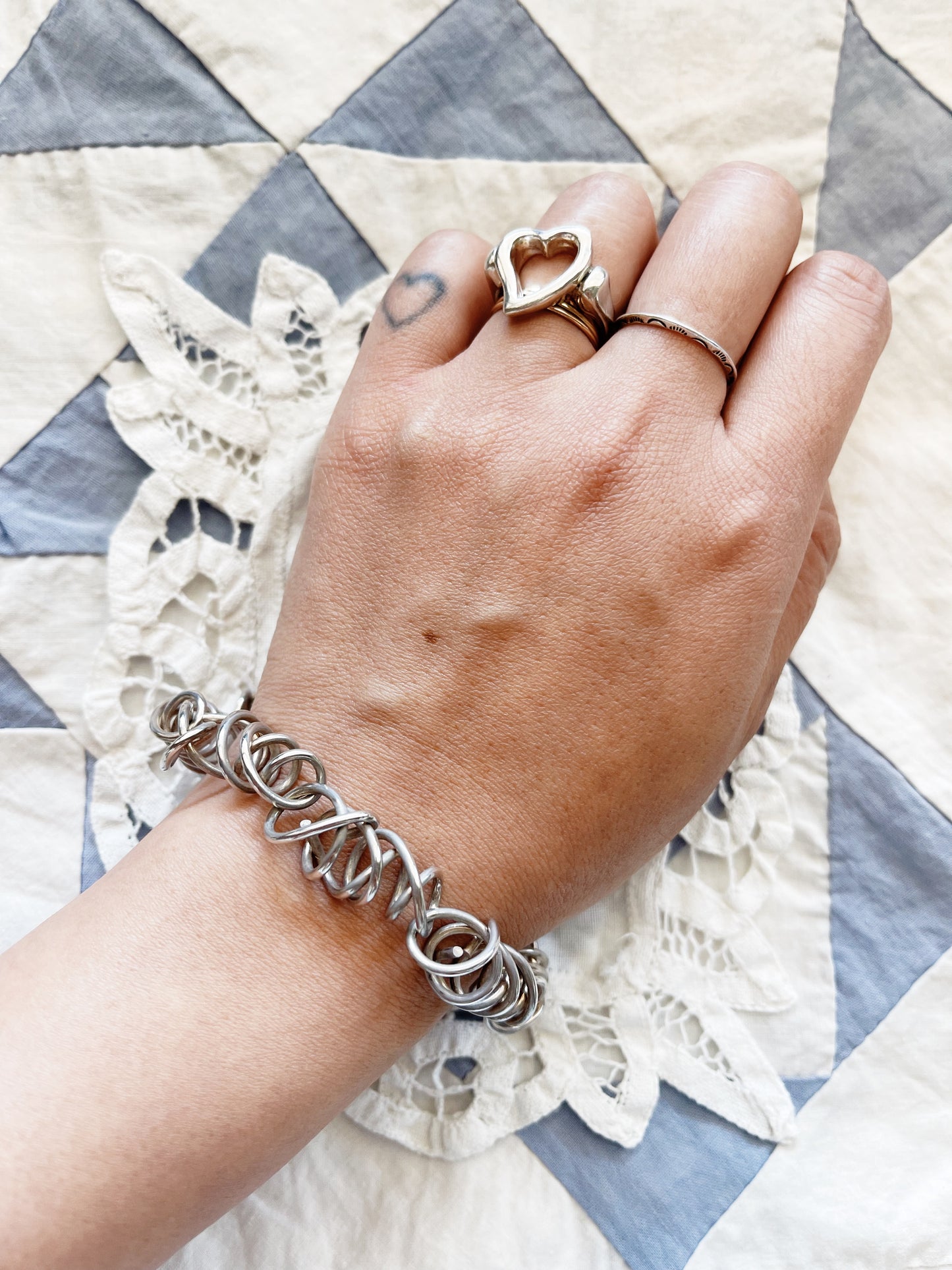 Vintage Silver Coils Bracelet