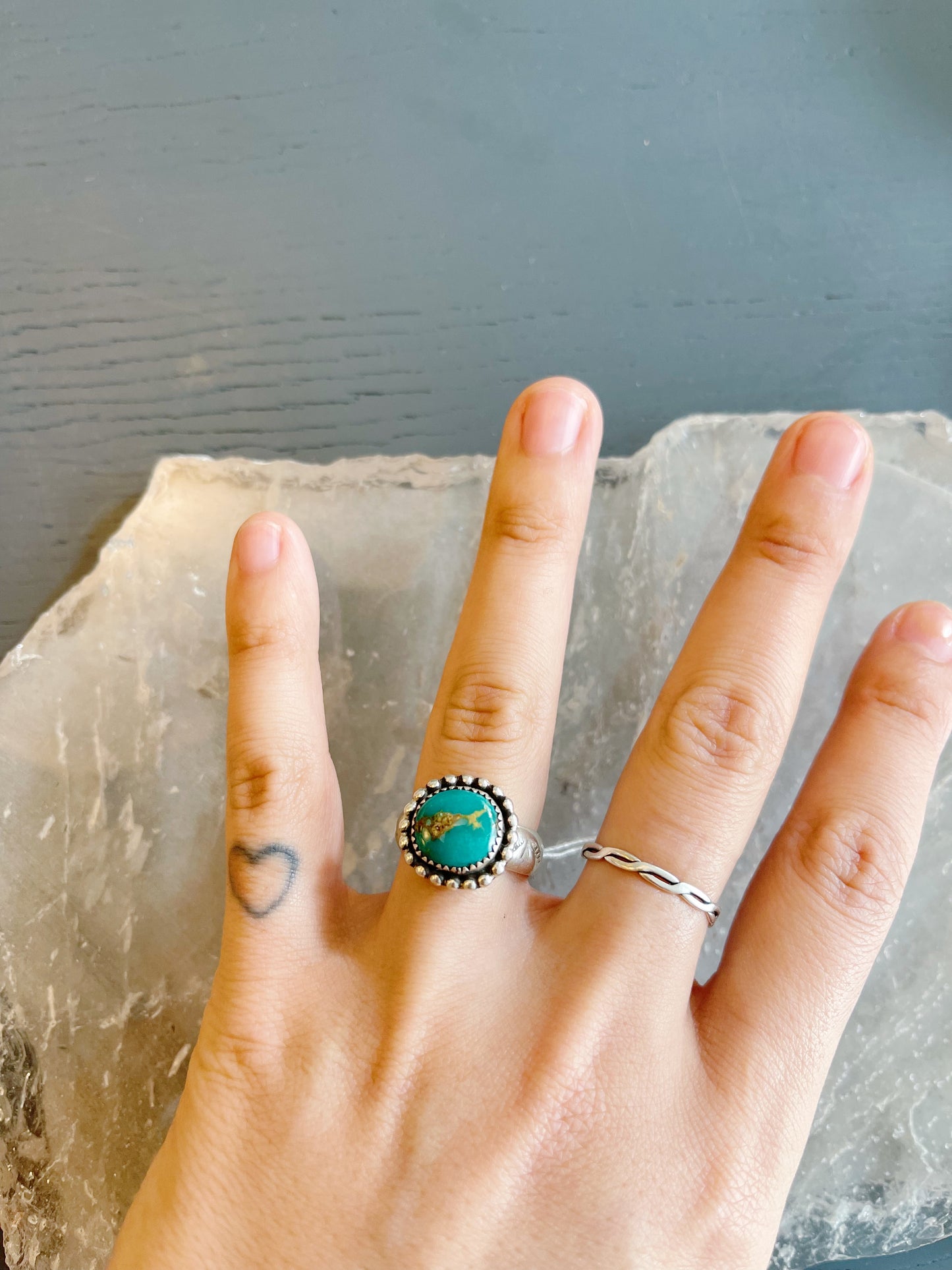 Navajo Green Turquoise Ring.