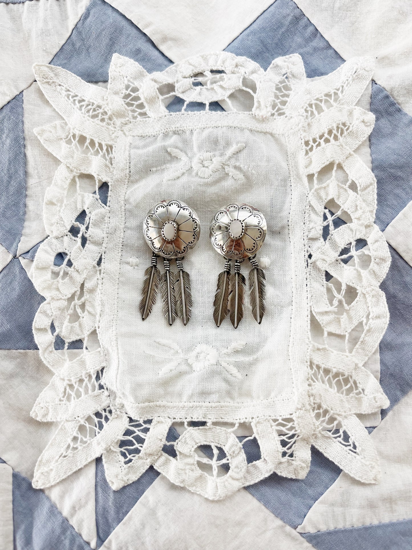 Navajo Sterling Silver Dream Catcher Pierce