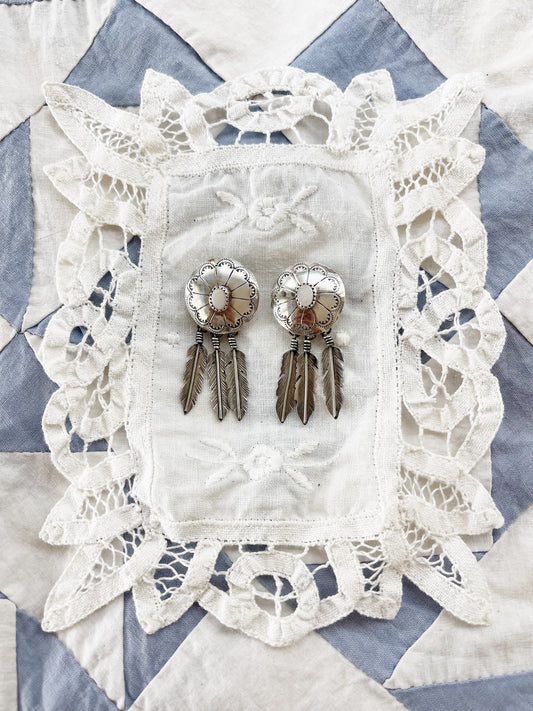 Navajo Sterling Silver Dream Catcher Pierce