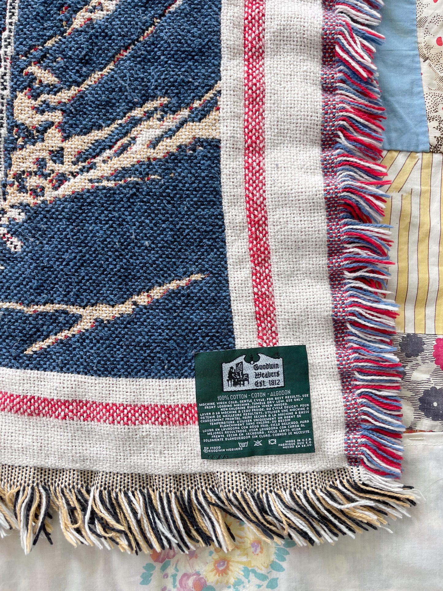 1990s Skier Cotton Blanket