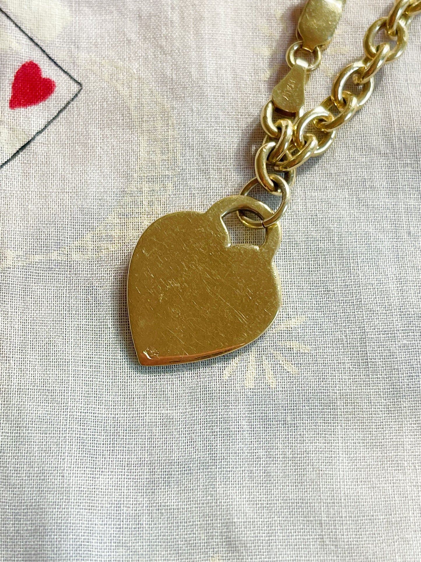 Vintage 1960s Gold Plated Silver Heart Bracelet