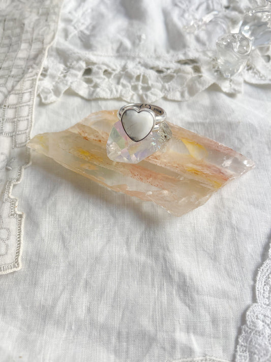 Arnold Goodluck White Buffalo Heart Ring