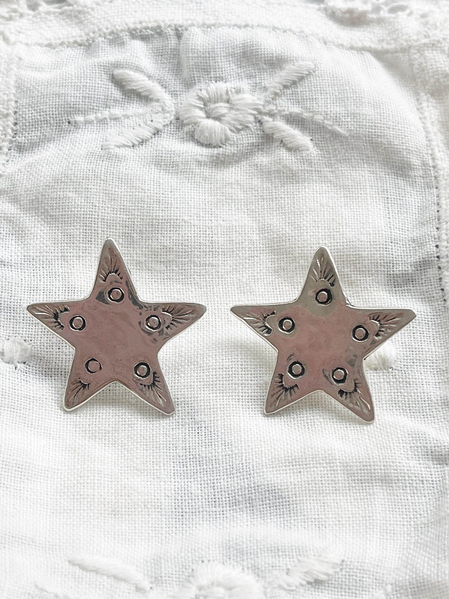 Navajo Sterling Silver Star Pierce