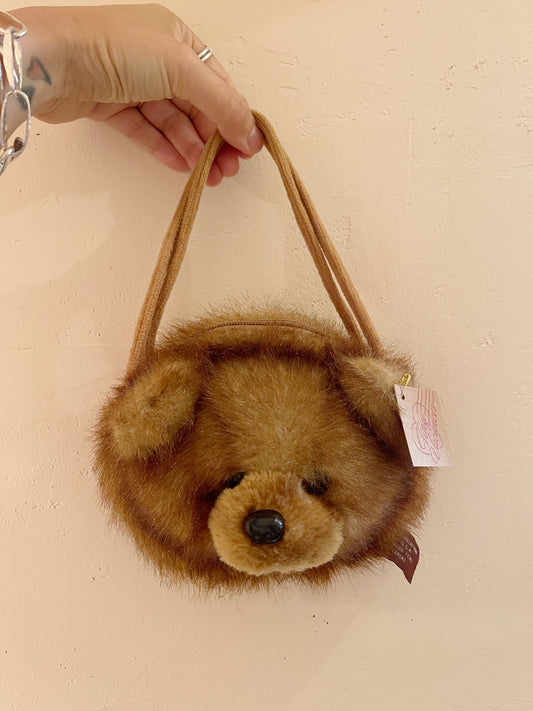 Bear Face Plush mini Hand Purse
