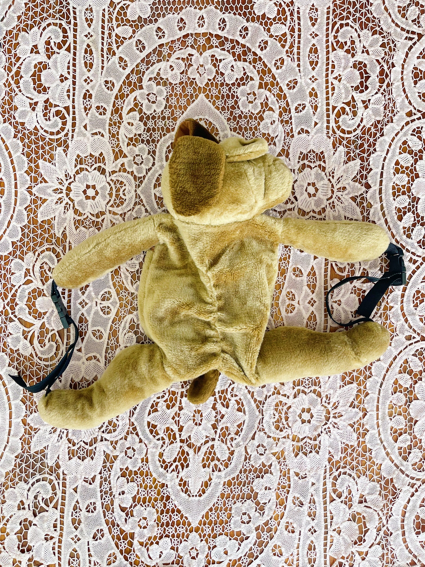 Vintage Dog Plush Backpack