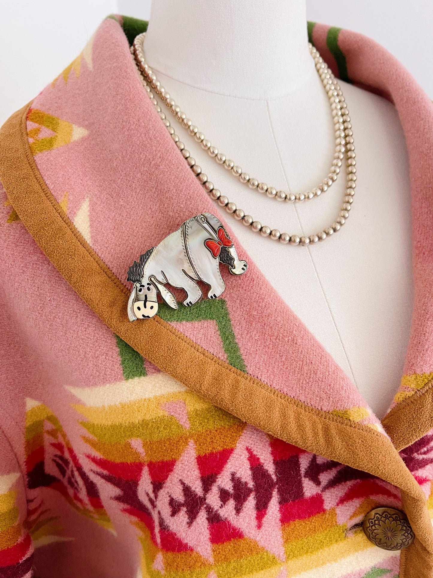 Andrea Lonjose Eeyore Pin Brooch & Pendant Top.