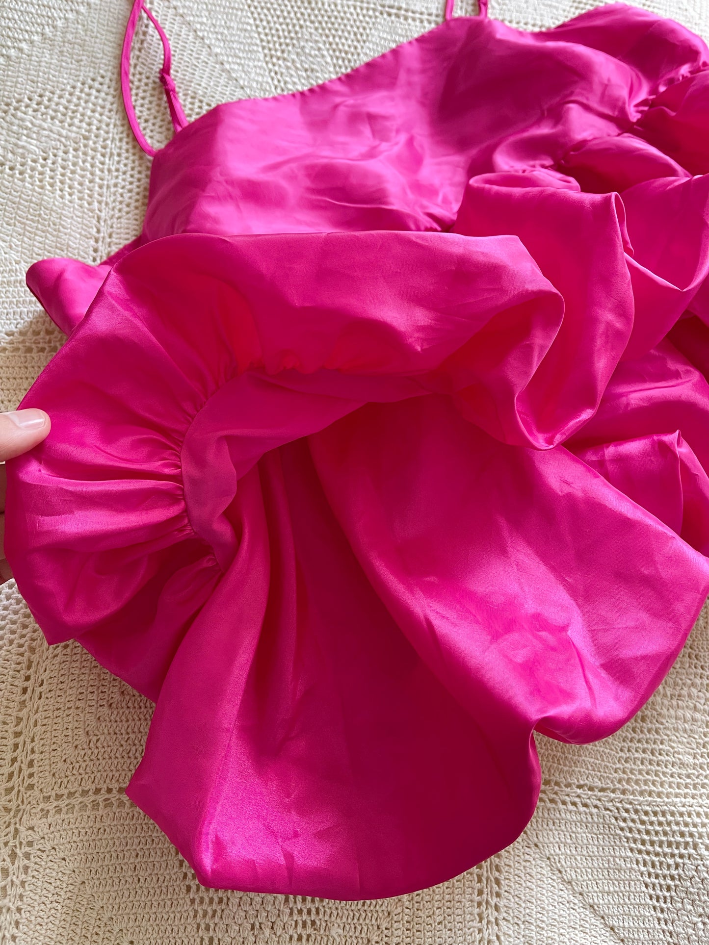 Hot Pink Frill Camisole.