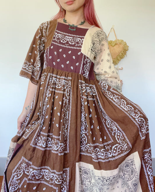 Vintage Bandana Long Dress