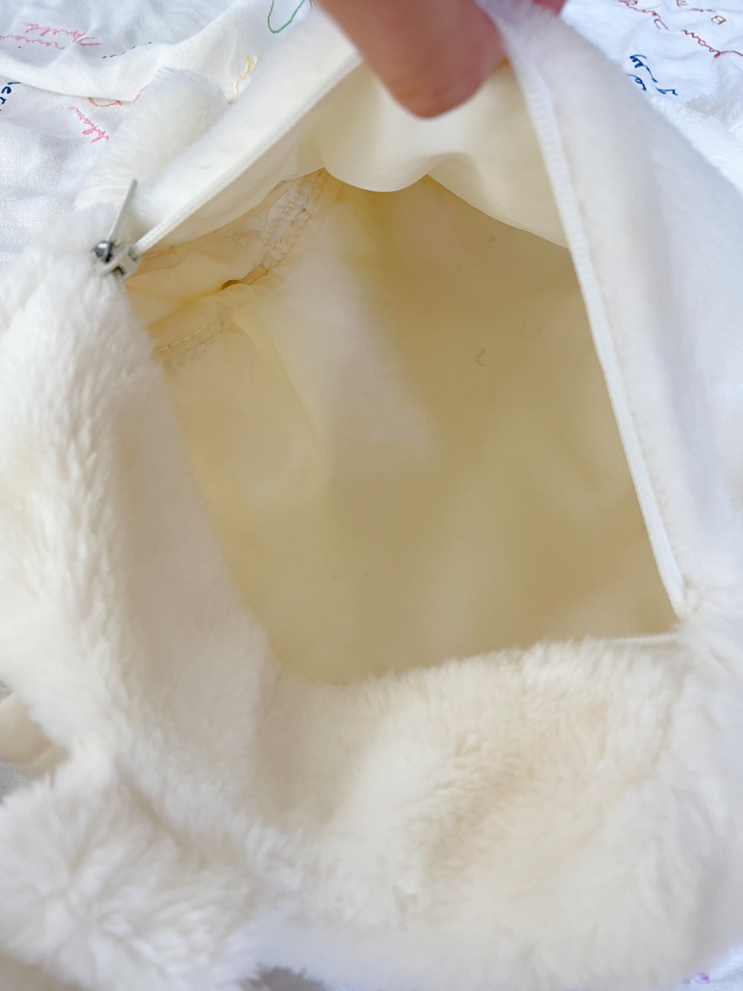 1986s DAYTON White Bear Plush Backpack